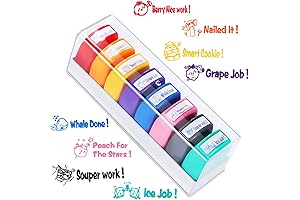 Personalized Teacher Appreciation Gift - Pack of 8 Cute Self-Inking Teacher Stamps