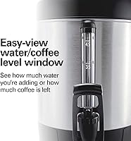 Vista 5 de Hamilton Beach Urna de café de preparación rápida de 45 tazas y dispensador de bebidas calientes, 40521
