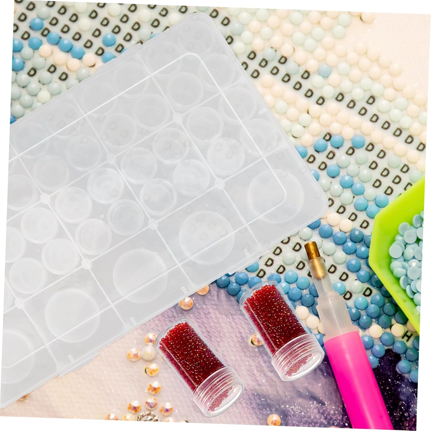 45 Grid Bead Organizer Storage Box with Dividers for Crafts