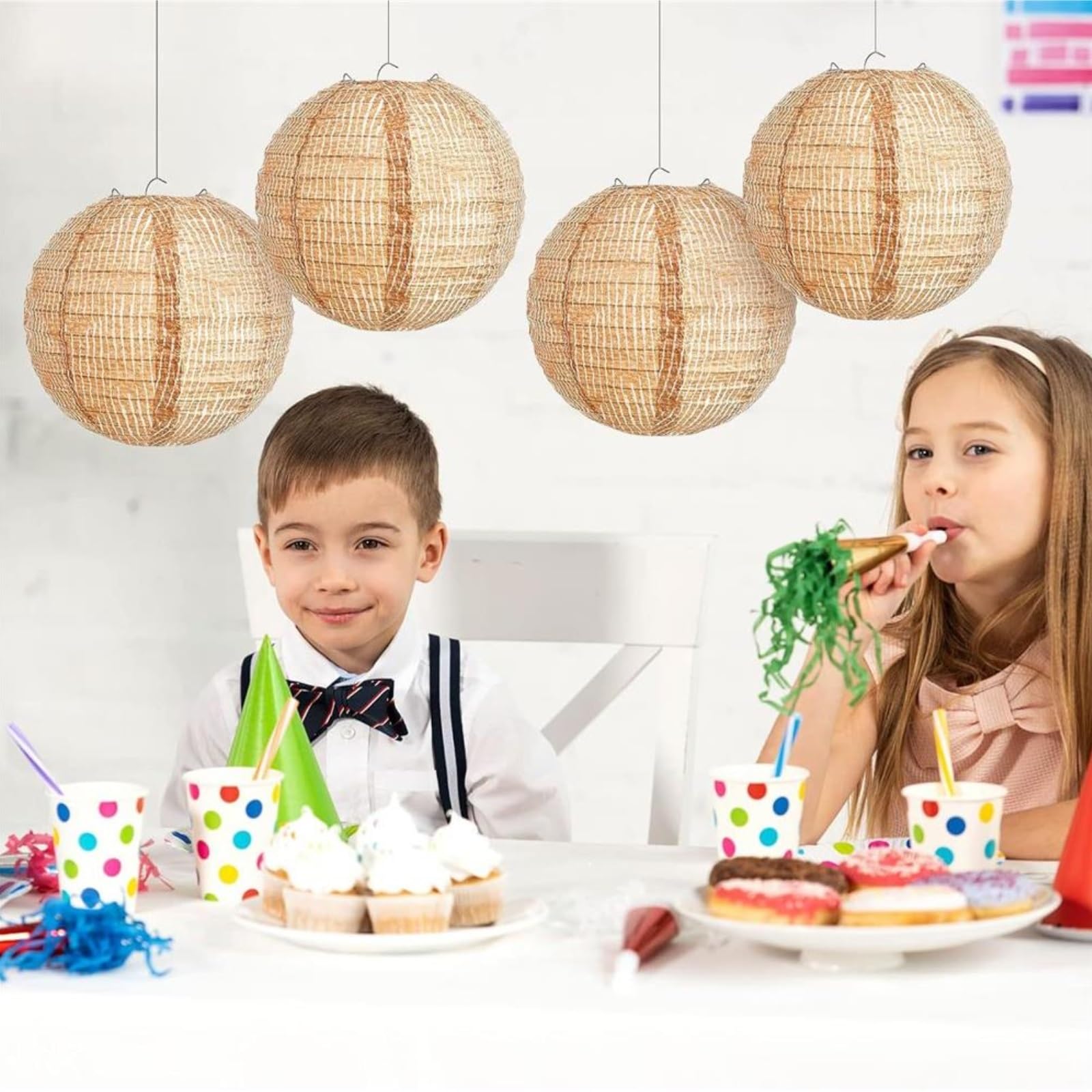 Wiosenna Latarnia Festiwalowa, 6 Sztuk Papierowych Lampionów 8-calowych, Chińskich, Okrągłych, Rustykalnych Do Pokoju Klasowego Przyjęcie