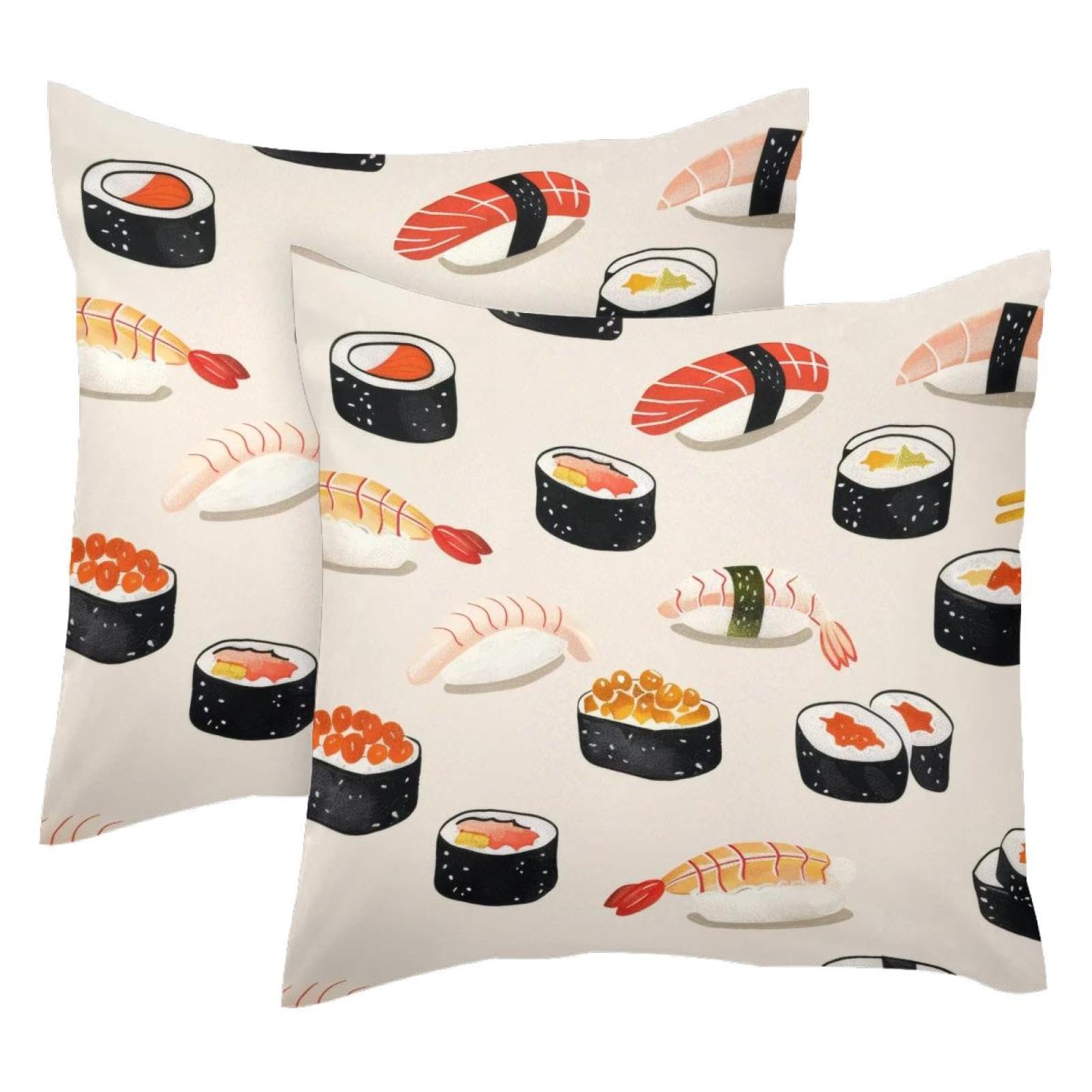 Housses de coussin velours doux sushi fini le salon triste 50x50