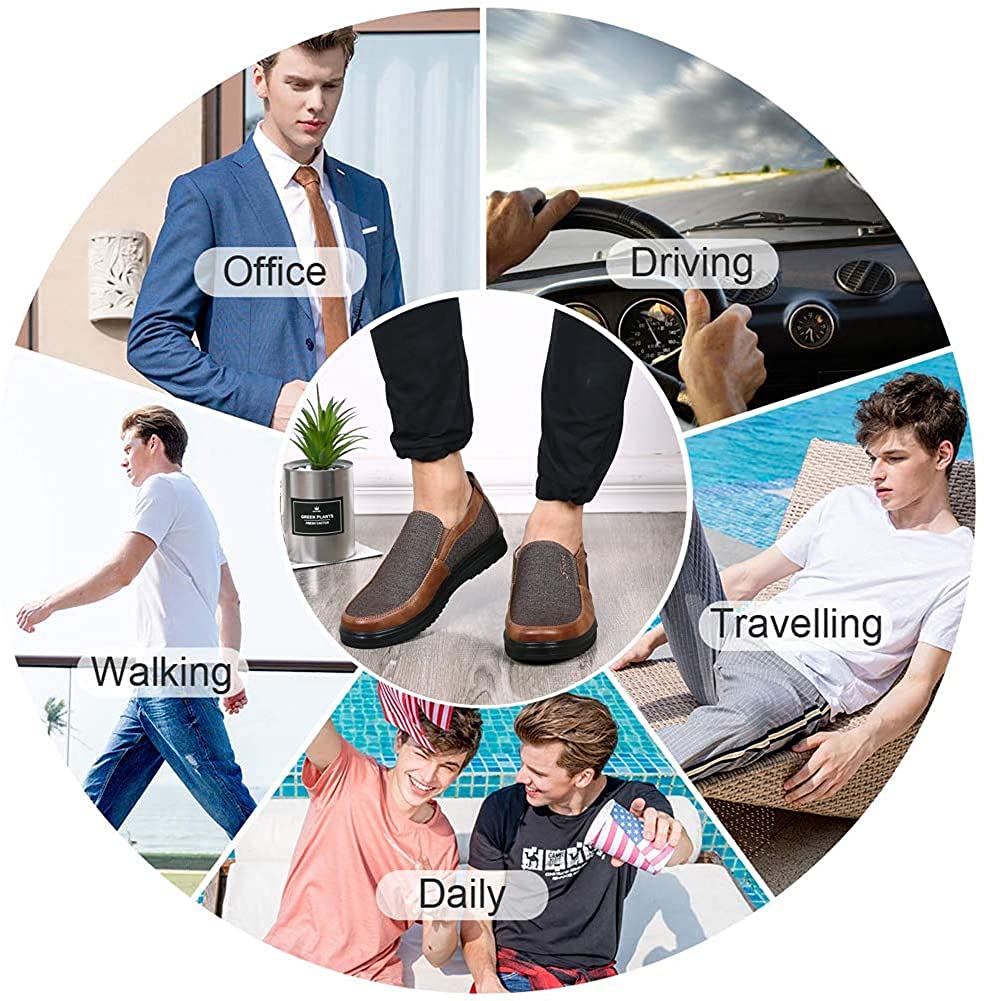 Zapatos sin Cordones Hombre Cuero Mocasines Casual Zapatillas Casa para Centavo Ponerse Conducción Formal Negocios Barco Cómodos Caminar