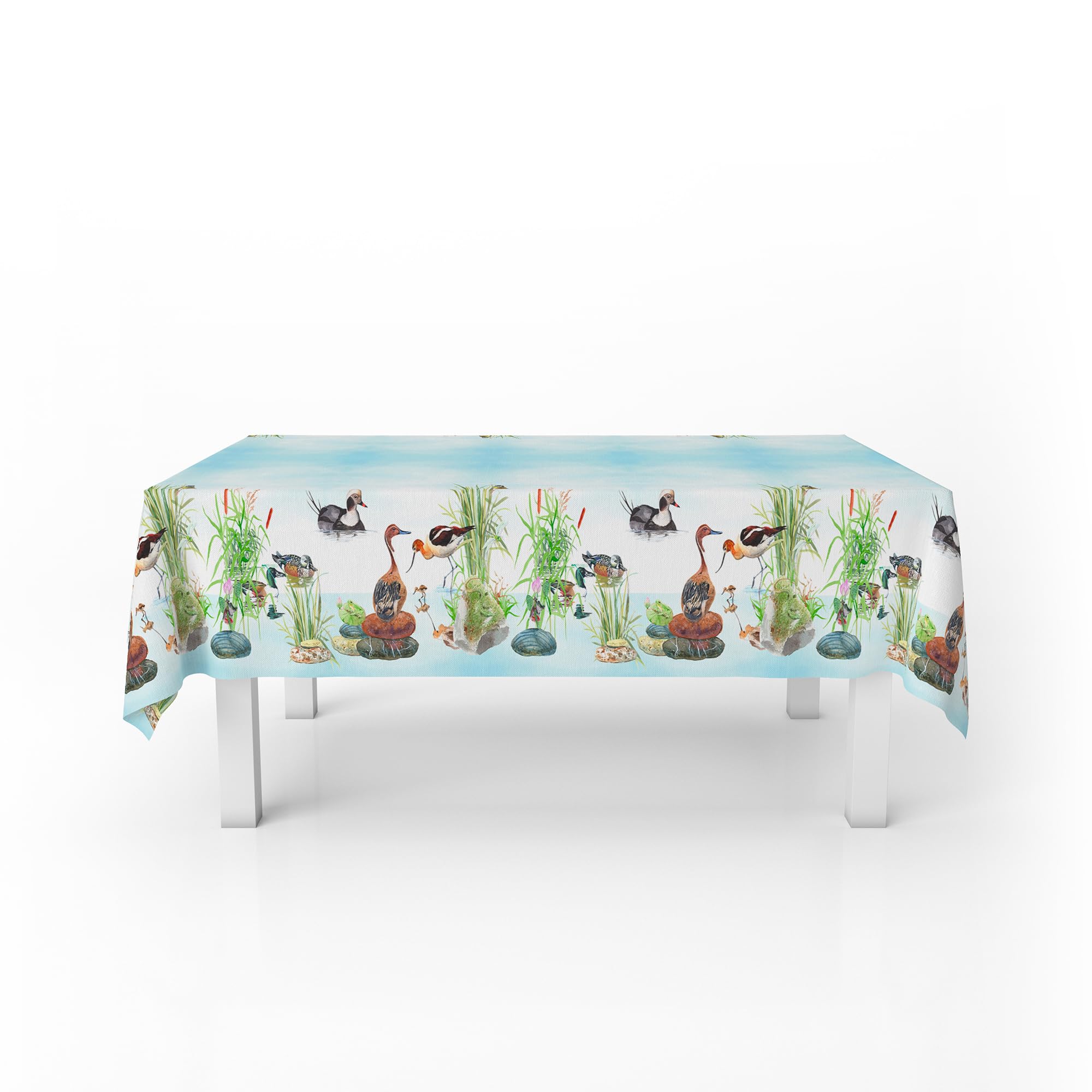 Italian Bed Linen Tablecloth Digital Print Stain Resistant 150 x 150 cm Sweet Quiet, 59.1 x 59.1 inch (Square) - Image 2