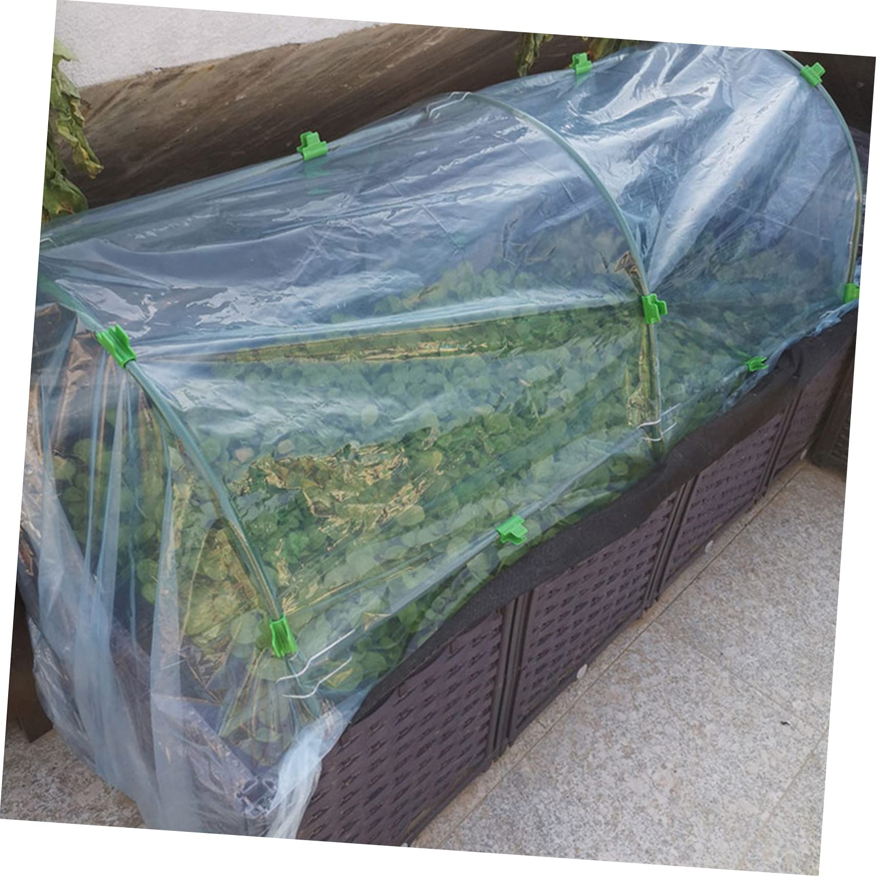Invernadero de Plástico para Plantas, Cubierta Térmica para Exterior E Interior, Soporte para Flores y Fácil Instalación