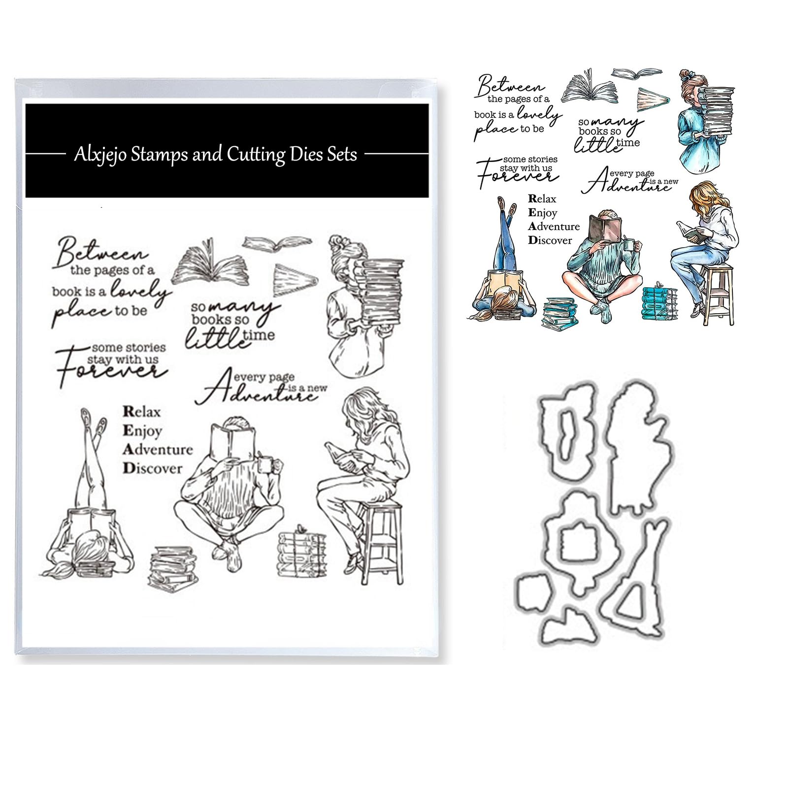 Alxjejo Cutting Dies and Stamps Set 2024-2025-2026,Stamps and die for Card Making for DIY Birthdays, Thanksgiving Day, Valentine's Day, Scrapbooking, Art Craft, Festivals Greeting Card Album