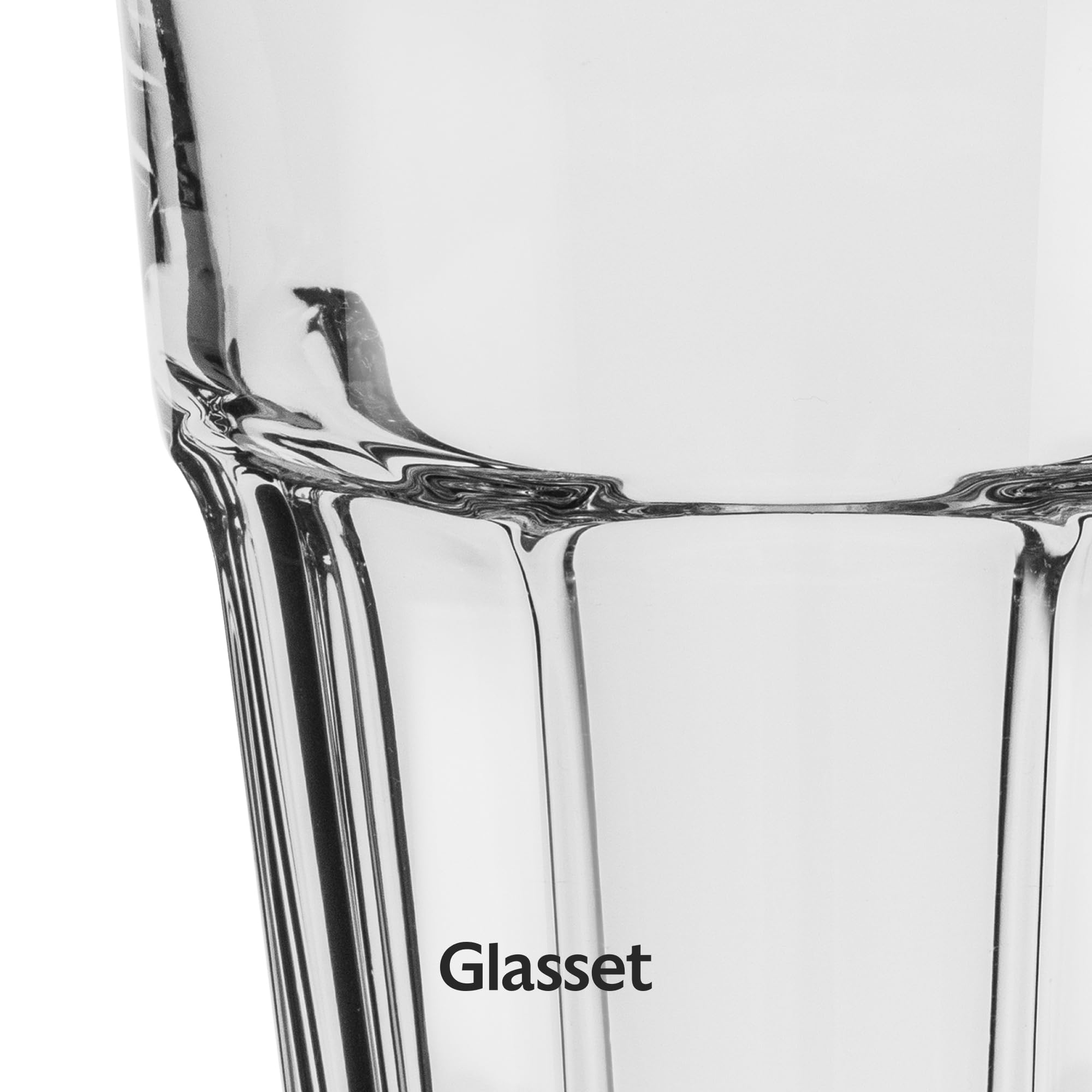 Glasset Longdrinkgläser Set 4 Stück, 425ml Cocktailgläser, Eiskaffee Gläser, Latte Macchiato Kaffeebecher, Caipirinha Wassergläser, Spülmaschinenfest, Alva Kollektion