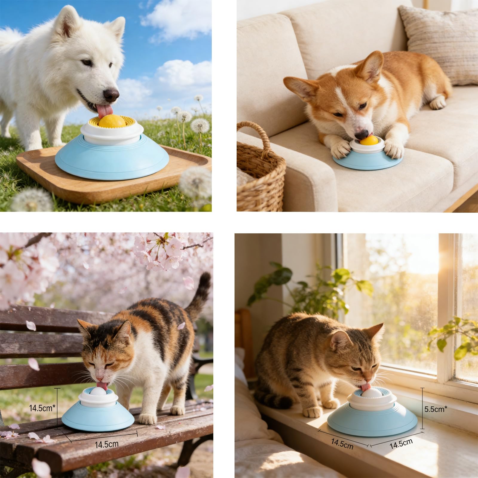Dog Lick Ball,Licking A Ball Add More Fun Bowl, Dog Lick Ball Bowl,Licking A Ball for Dogs,Slow Down Eating Speed and Add More Fun for Your Dog and Cats. (Y*2PCS) — view 2