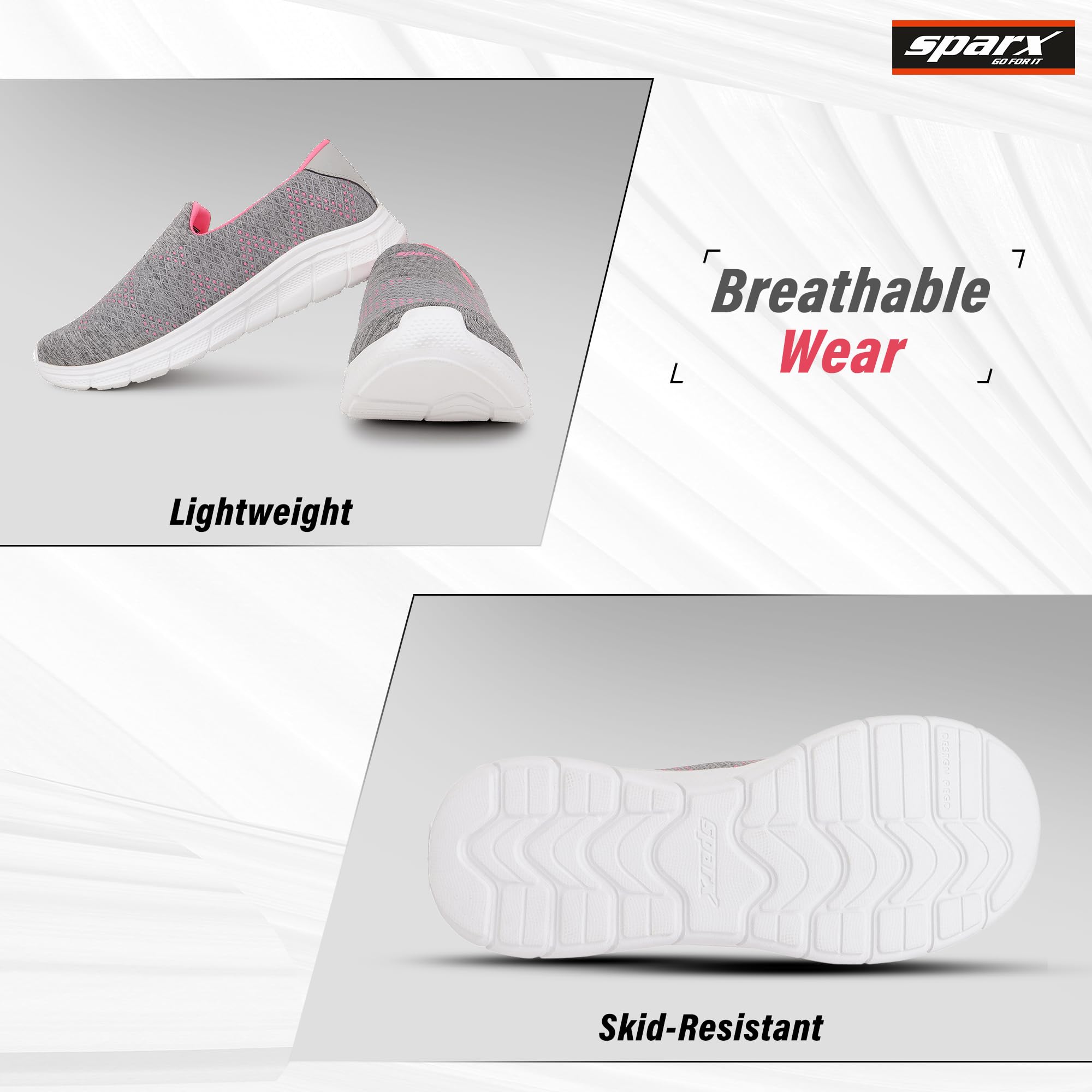 SPARX Womens SL 9036 | Enhanced Durability & Soft Cushion | Grey Running Shoe - 5 UK (SL 9036) 2