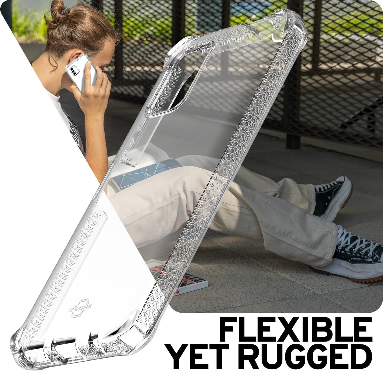 ITSKINS Spectrum R Clear Protective Phone Case Compatible with Nokia C300, Anti-Yellowing, Shockproof Cover, Scratch-Resistant, Enhanced Grip with Ultra Sensitive Buttons | Transparent