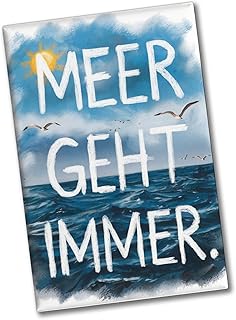 Meer geht Immer Souvenir Souvenir Magnet im Aquarell Design für Kunstliebhaber - Souvenir Magnet im maritimen Look