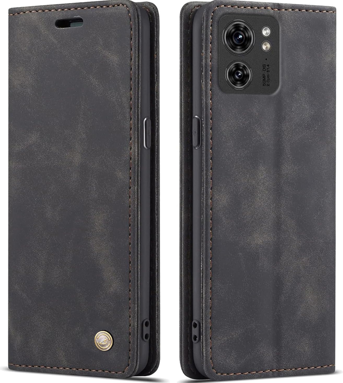 ClickCase for Motorola Edge 40 5G Sheepskin Series Faux Soft Leather Wallet Flip Case Kick Stand with Magnetic Closure Lightweight Slim Flip Cover for Motorola Edge 40 5G (Greyish Black) (B0C7KX45B3) Amazon Price History, Amazon Price Tracker