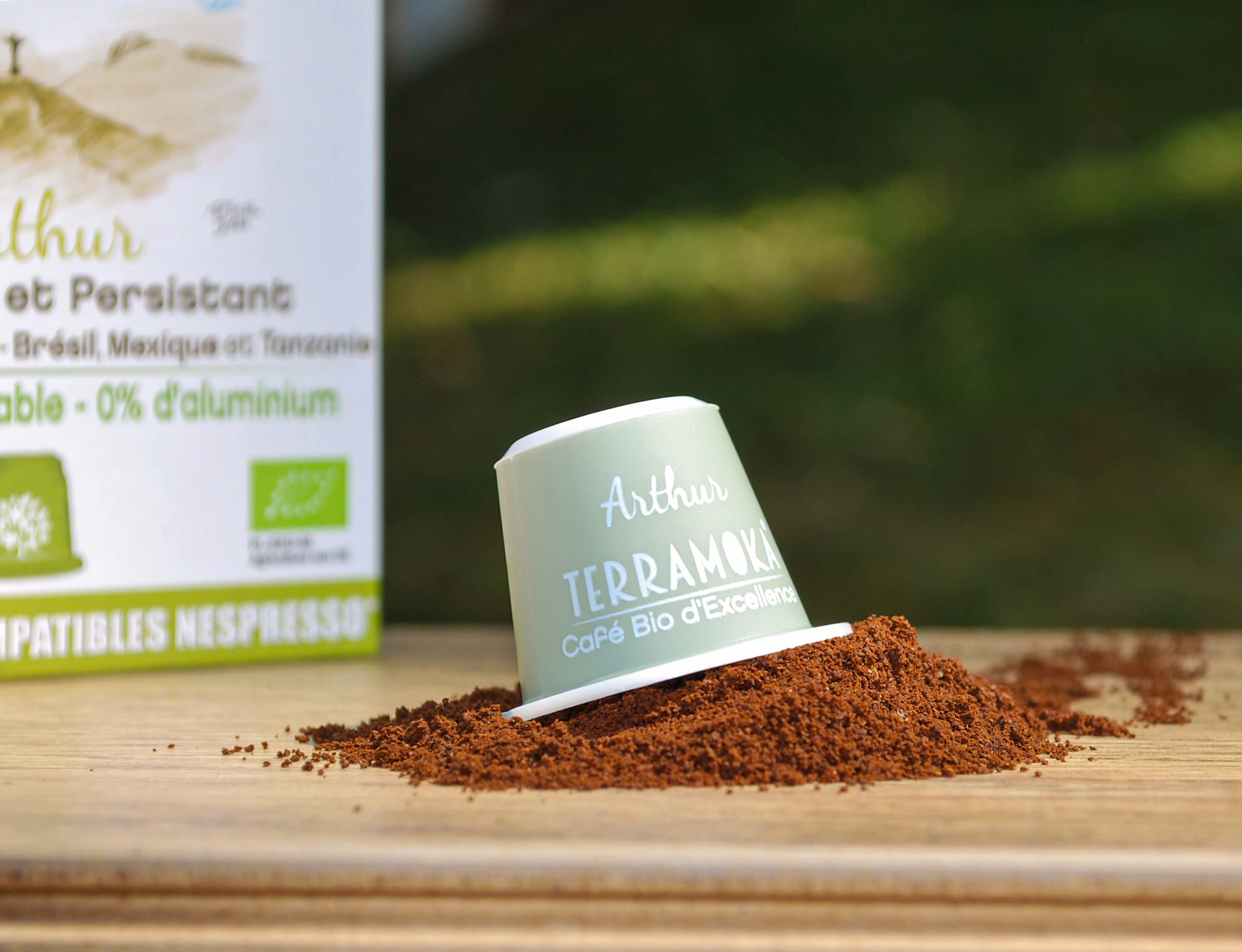 TERRAMOKA - Exzellenter entkoffeinierter Bio-Kaffee - 100% reiner Arabica aus Peru - Original und elegant - 60 Kapseln Kompatibel Zero Waste - Mister Nelson - Frankreich