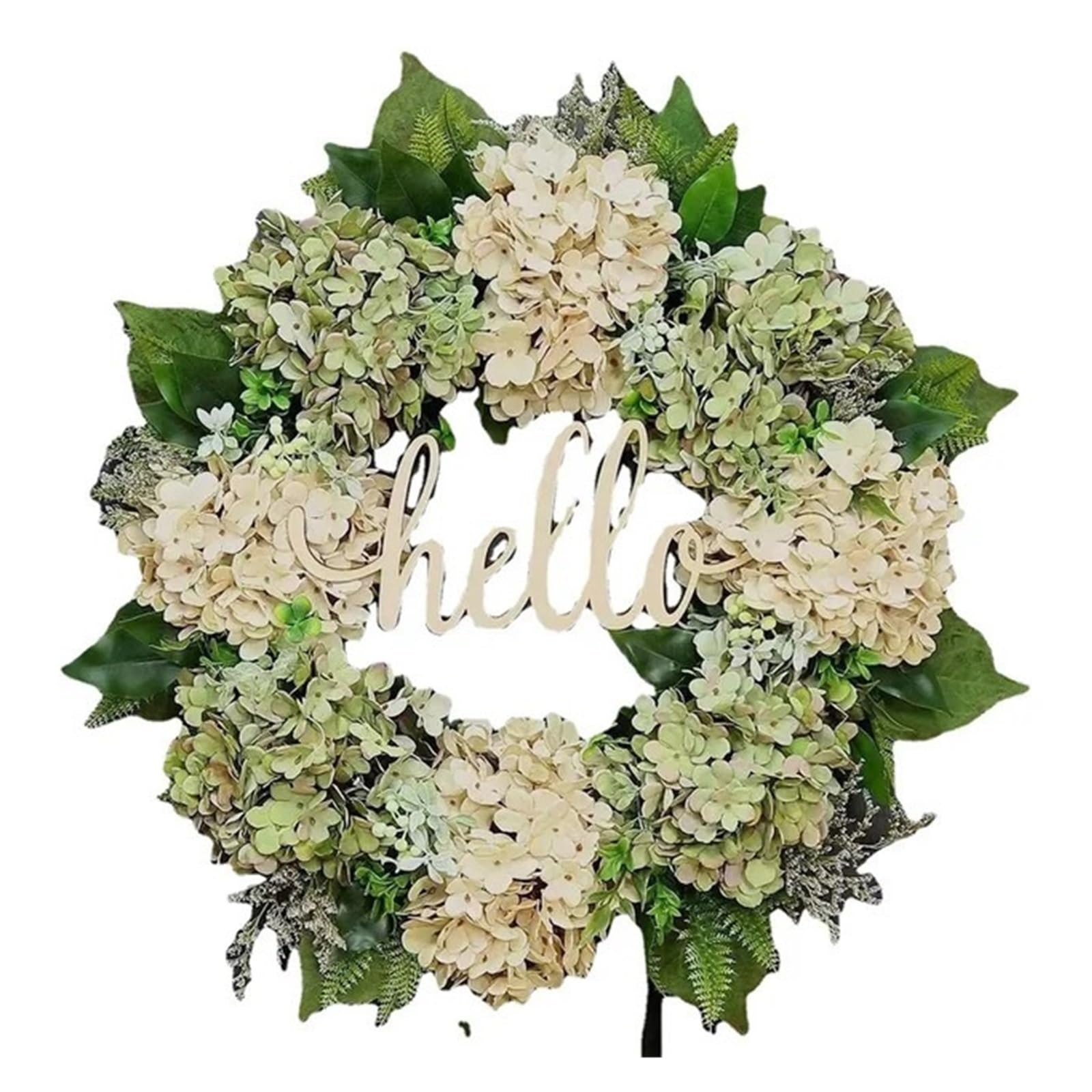 Couronne De Porte Couronne d'hortensia Artificielle Guirlande de Maison Décoration de Porte d'entrée Fond Mural Décoration de Noël Guirlande de Couronne de Porte de Noël