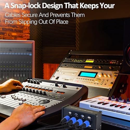 Miniatura 4 de JOLGOO Cable XLR de red múltiple de 4 canales y 3 pines, 3 pines XLR a RJ45, para escenario en vivo, grabación de estudio en casa, XLR, AES, canales