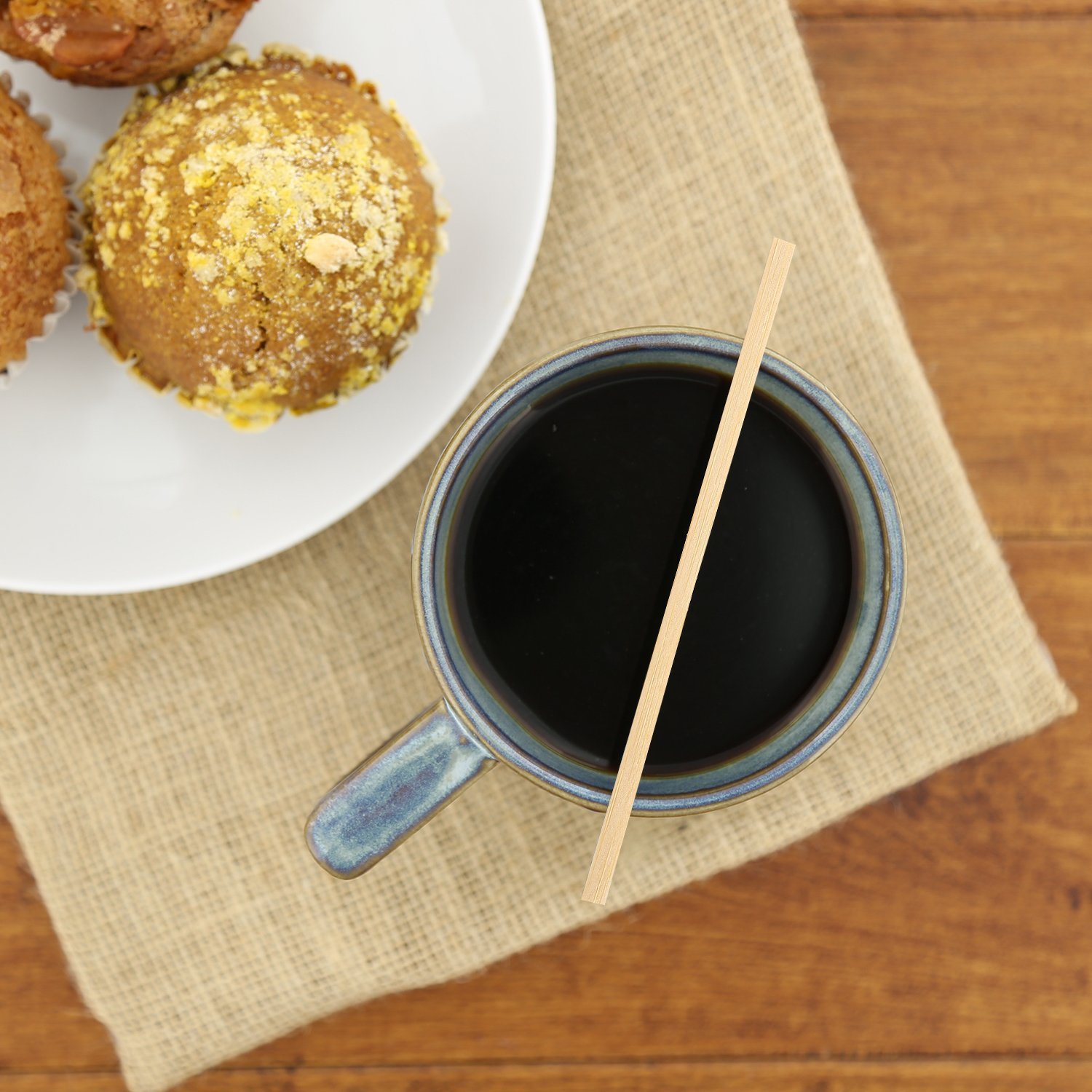 Somani Bamboo Coffee Stirrer Sticks | Tea Stirrer | Beverage Stirrer | Craft Stick 5.5 inches with Square end (Pack of 2500) 3