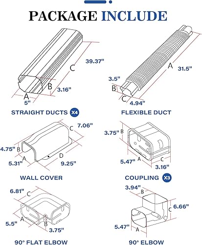 Miniatura 2 de LyPrem 17ft Mini Split Line Set Cover 5" PVC Line Cover Kit para Mini Split y Central Aire Acondicionado y Bomba de Calor (blanco)