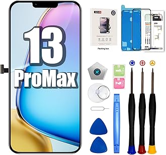EFAITHFIX for iPhone 13 Pro Max Screen Replacement 6.7 Inch LCD 3D Touch Display Full HD Digitizer Frame Assembly (A2484 A2641 A2643 A2644 A2645) with Repair Tools Screen Protector Waterproof Adhesive