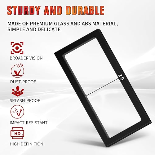 Miniatura 3 de JustHot Paquete de 2 lentes de lupa de vidrio de soldadura para protección de ojos, accesorios de soldador 1.0 1.5 2.0 2.5 3.0 dioptrías