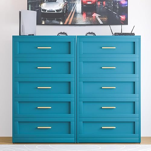 Miniatura 48 de Cómoda de metal con 4 cajones, cómoda para dormitorio, armario de almacenamiento con 4 cajones, aparador para entrada, sala de estar, industrial