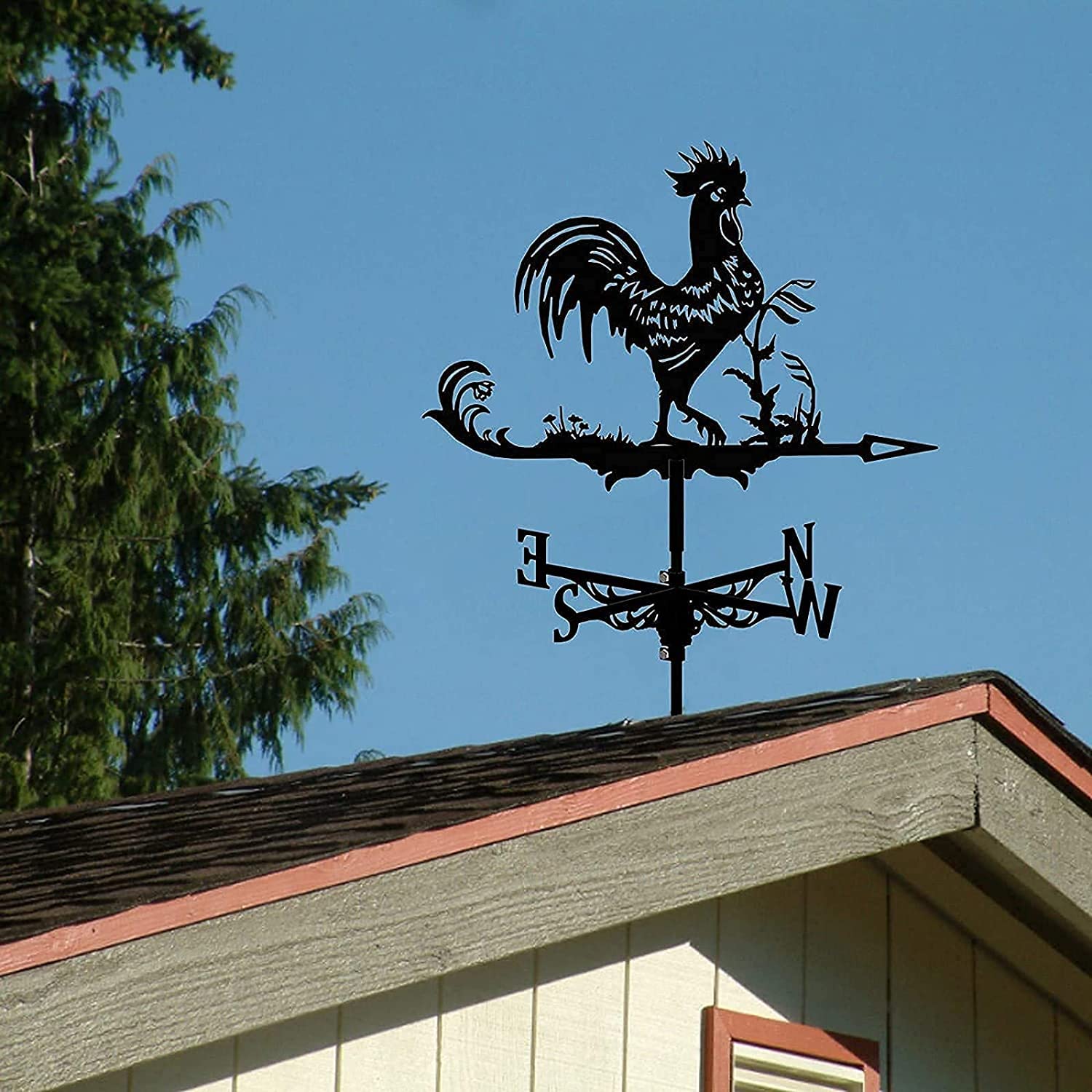 MUSUMI Girouette Coq girouette en Acier Inoxydable girouette rétro girouette Ferme Jardin Patio Cour décoration girouettes indicateur de Direction du Vent