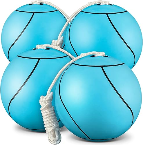 Miniatura 8 de Shappy Juego de pelota de tetherball suave y cuerda de goma, juego de Tetherball de repuesto, equipo de Tetherball con cuerda duradera para niños y