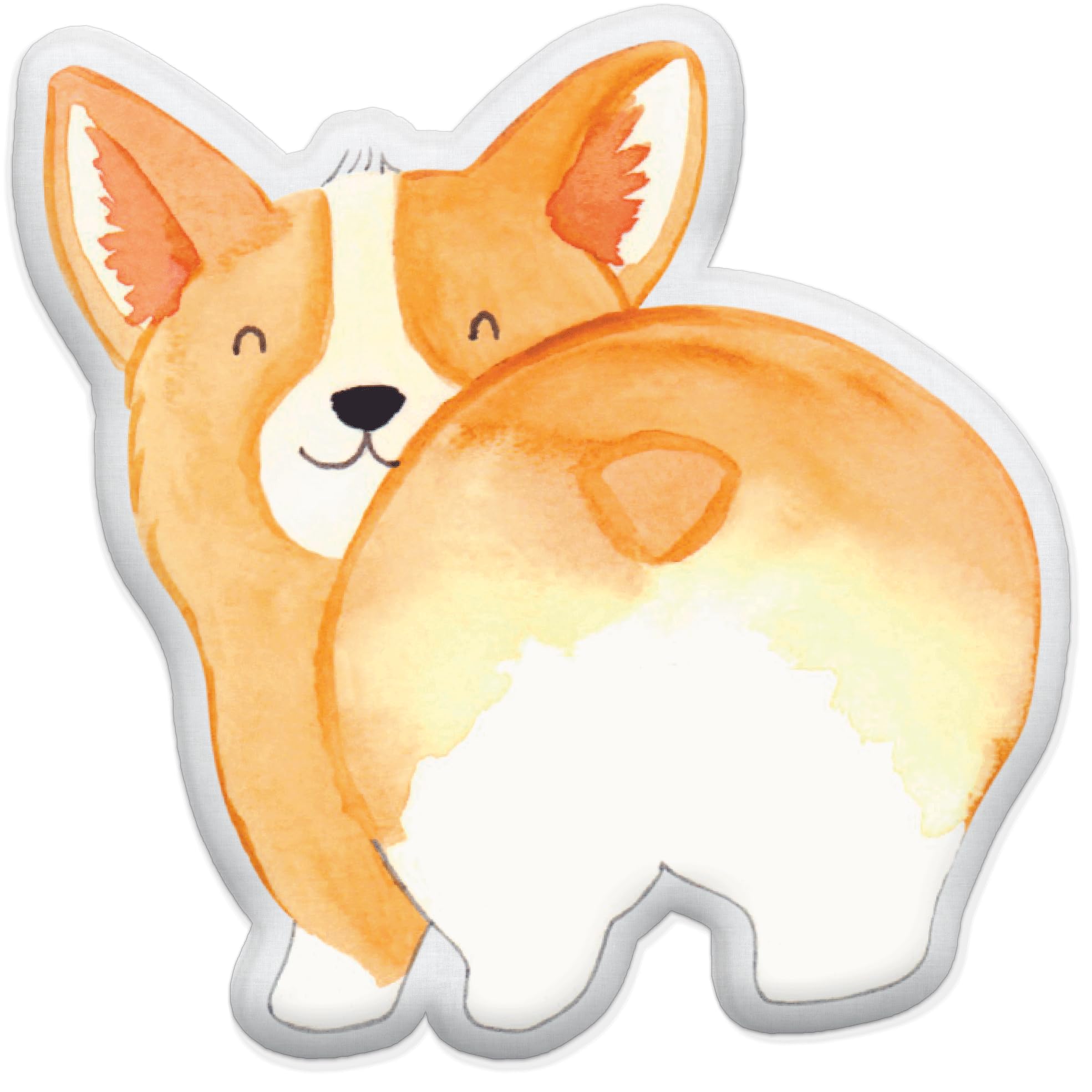Mr. & Mrs. Panda Personalisiertes Kissen Kuscheltier Corgi Po 25 cm - Personalisierte Geschenke, Kuschelkissen Mit Wunschtext, Positiv, Sprüche, Selbstliebe, Weiches Namen, Spruch, Für Mädchen, Gravur