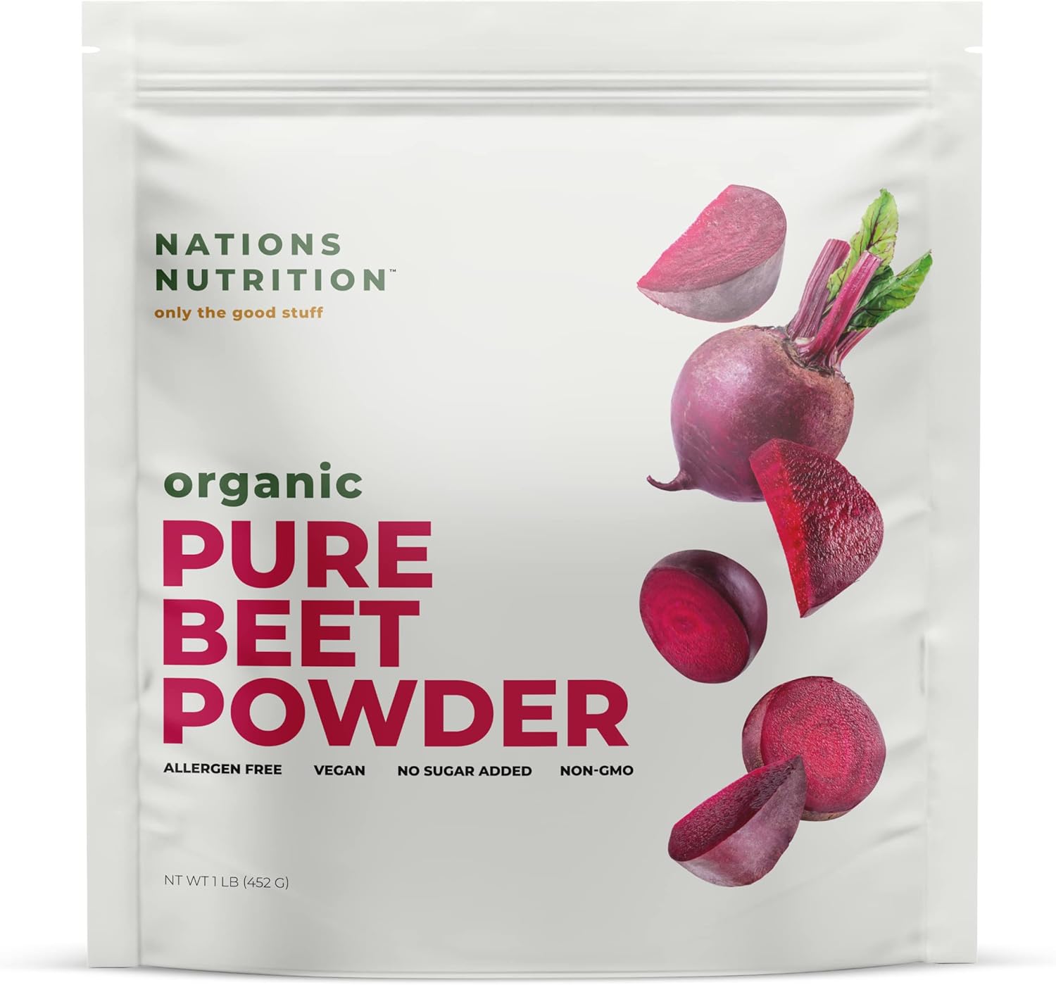 Buy Nations Nutrition Organic Pure Beet Root Powder Nitric Oxide