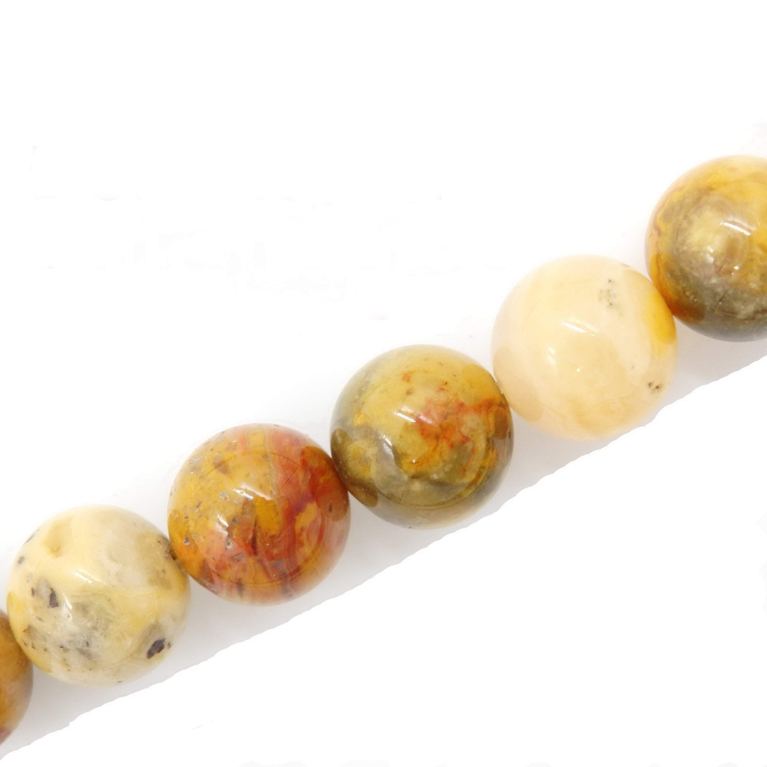 perły naturalne do produkcji biżuterii, sprzedawane w torebce 5 pasm wewnętrznych (Crazy Agate, 10mm)