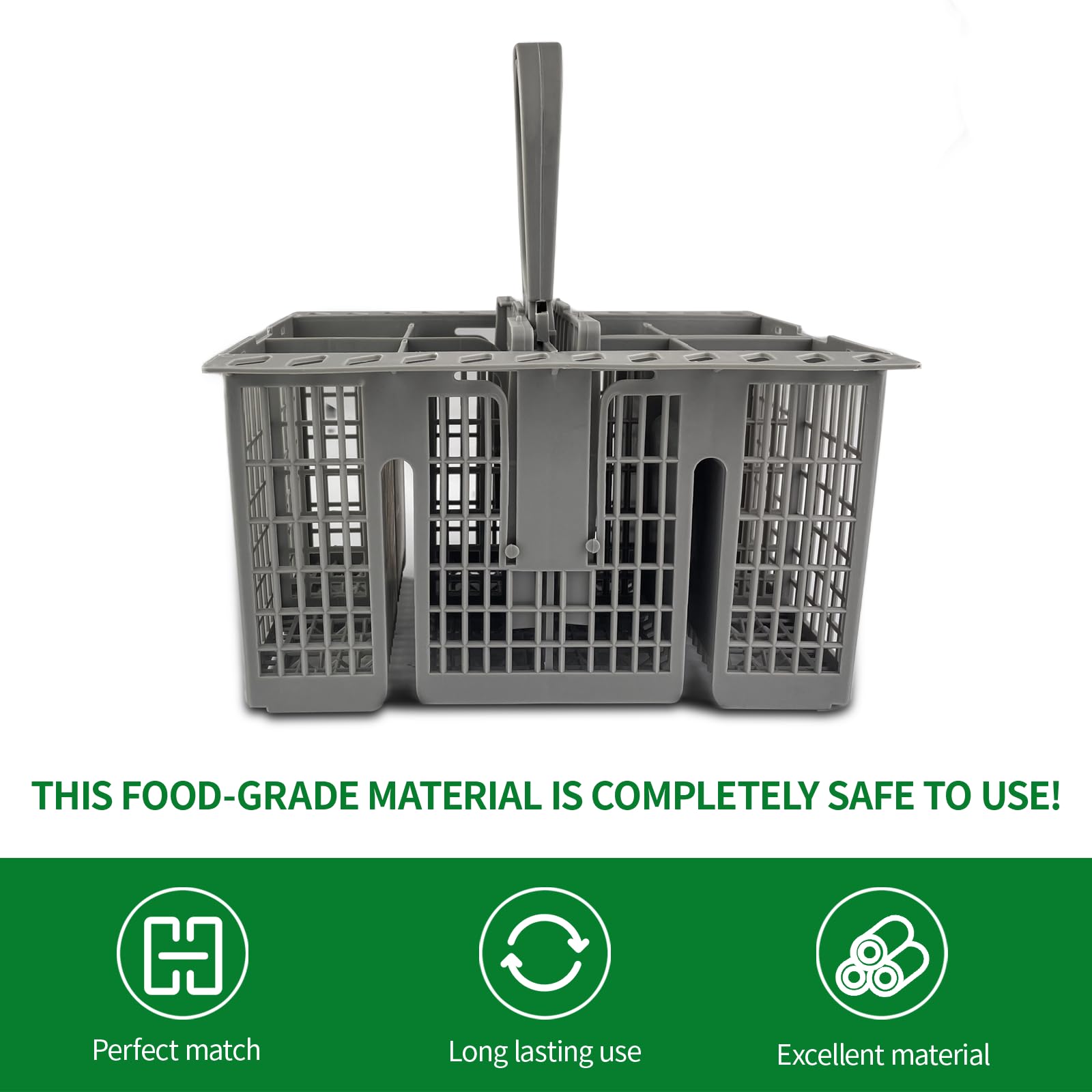 TERRARIDE Cesta para cubiertos para cesta inferior 22,5 x 21 x 16 cm para Hotpoint, Indesit,Whirlpool Bauknecht Ikea 488000386607,99673-8729,C00257140,C00386607 - Cesta para lavavajillas — view 3