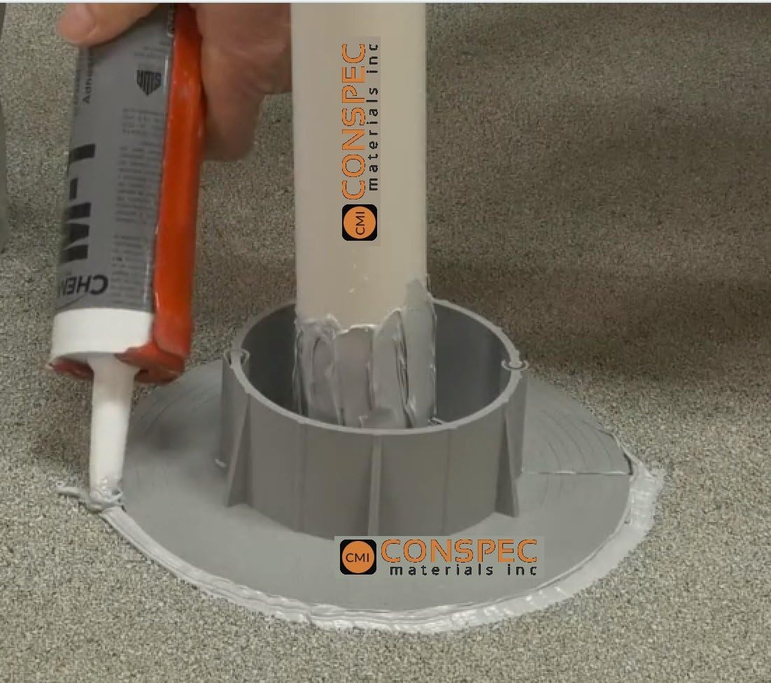 Chemlink E-Curb 3 Roof Pipe Boot Round Curb EPDM Pipe Vent Wall Roof Flashing Roofing HVAC Solar