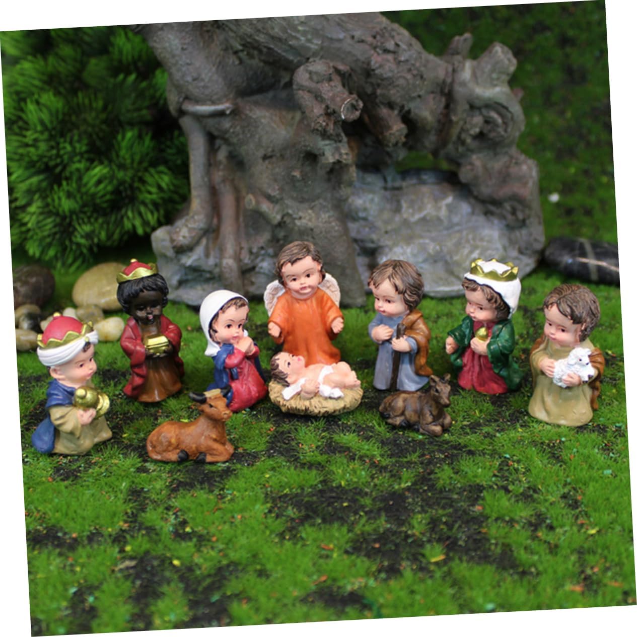 YARNOW 1set Resin Jesus Nativity Decorative Jesus Figurines for Christmas Decorations Faith- Decor for Housewarming and Religious Celebrations