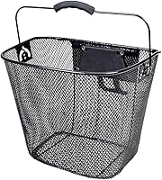 Vista 1 de AlveyTech Cesta de alambre frontal universal con accesorios de montaje de liberación rápida para bicicletas y scooters – Cestas de bicicleta grandes