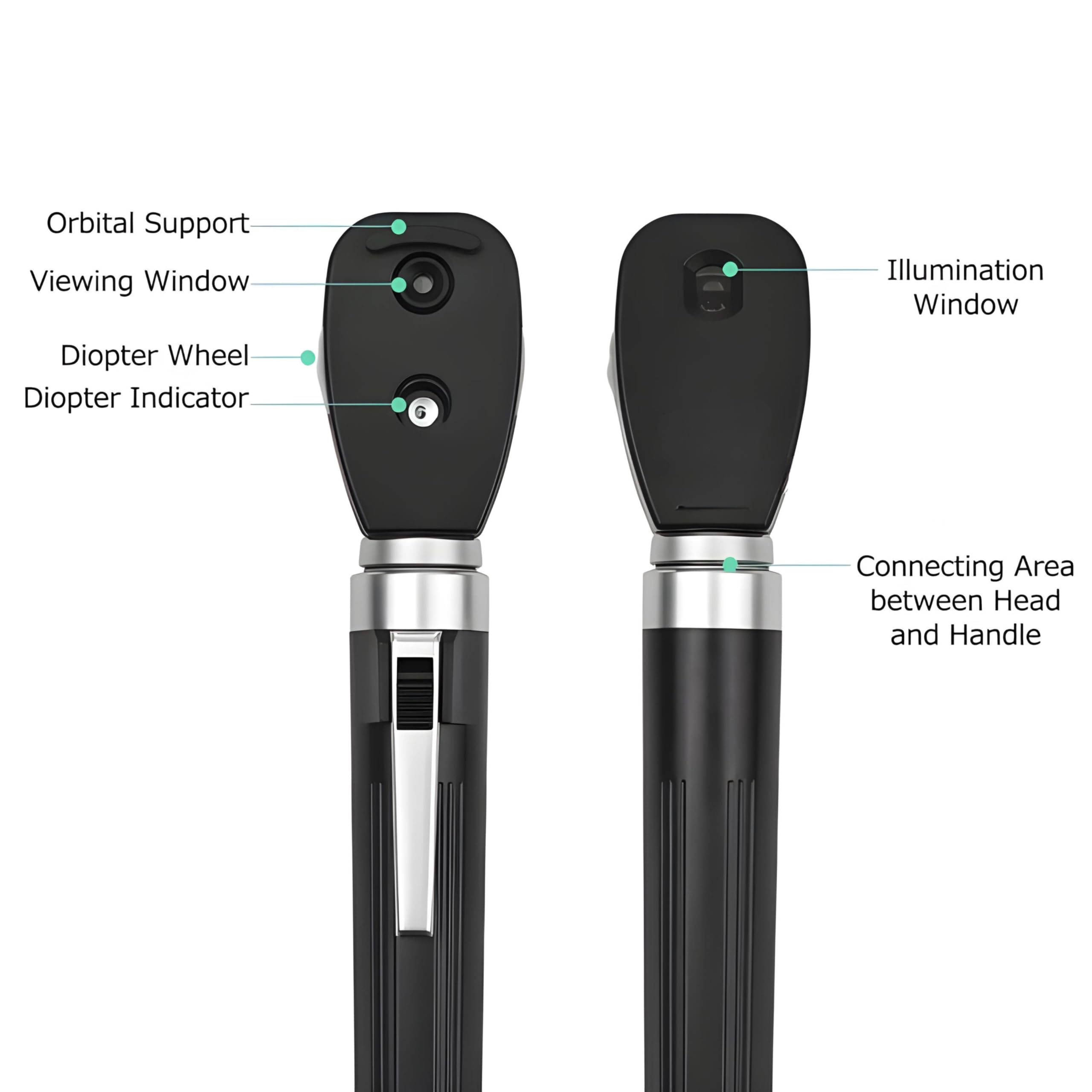 Portable Direct Ophthalmoscope in Convenient Pouch With Two Batteries– Compact, Professional Eye Exam Tool for Accurate Retina & Fundus Screening - Image 2 thumbnail