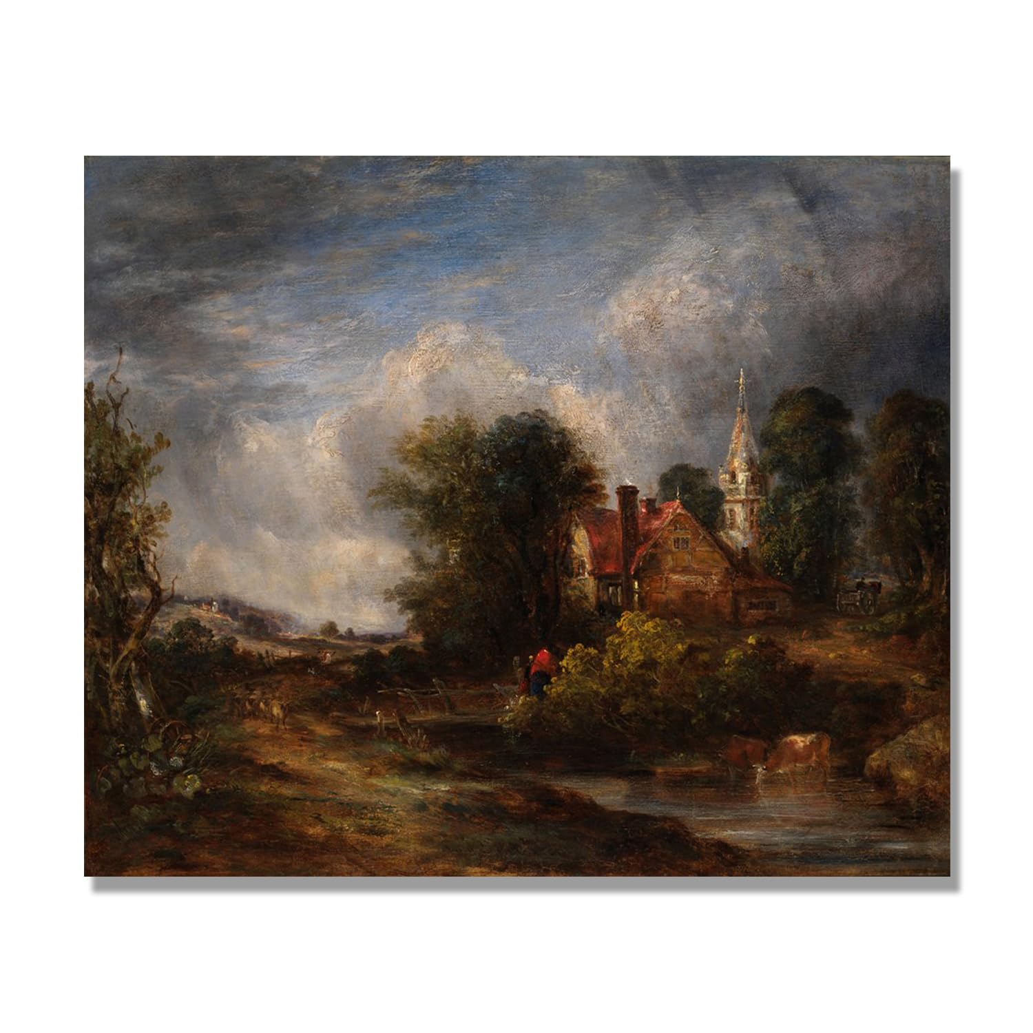 Poster La Ferme de la Vallée par John Constable - Toile 40x48cm - 7