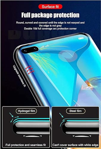 Miniatura 5 de Iiseon Protector de pantalla para Samsung Galaxy A32 5G, 2 piezas de película protectora de hidrogel suave HD ultra transparente alta sensibilidad