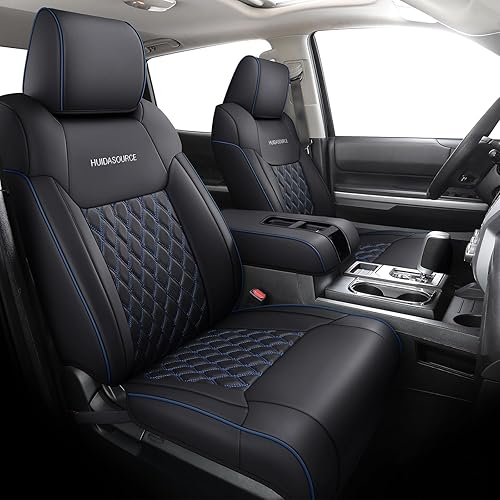 Miniatura 10 de Huidasource Fundas de asiento Dodge Ram, funda de asiento de cuero para camioneta delantera y trasera, apta para 2009-2018 1500, 2010-2023 25003500