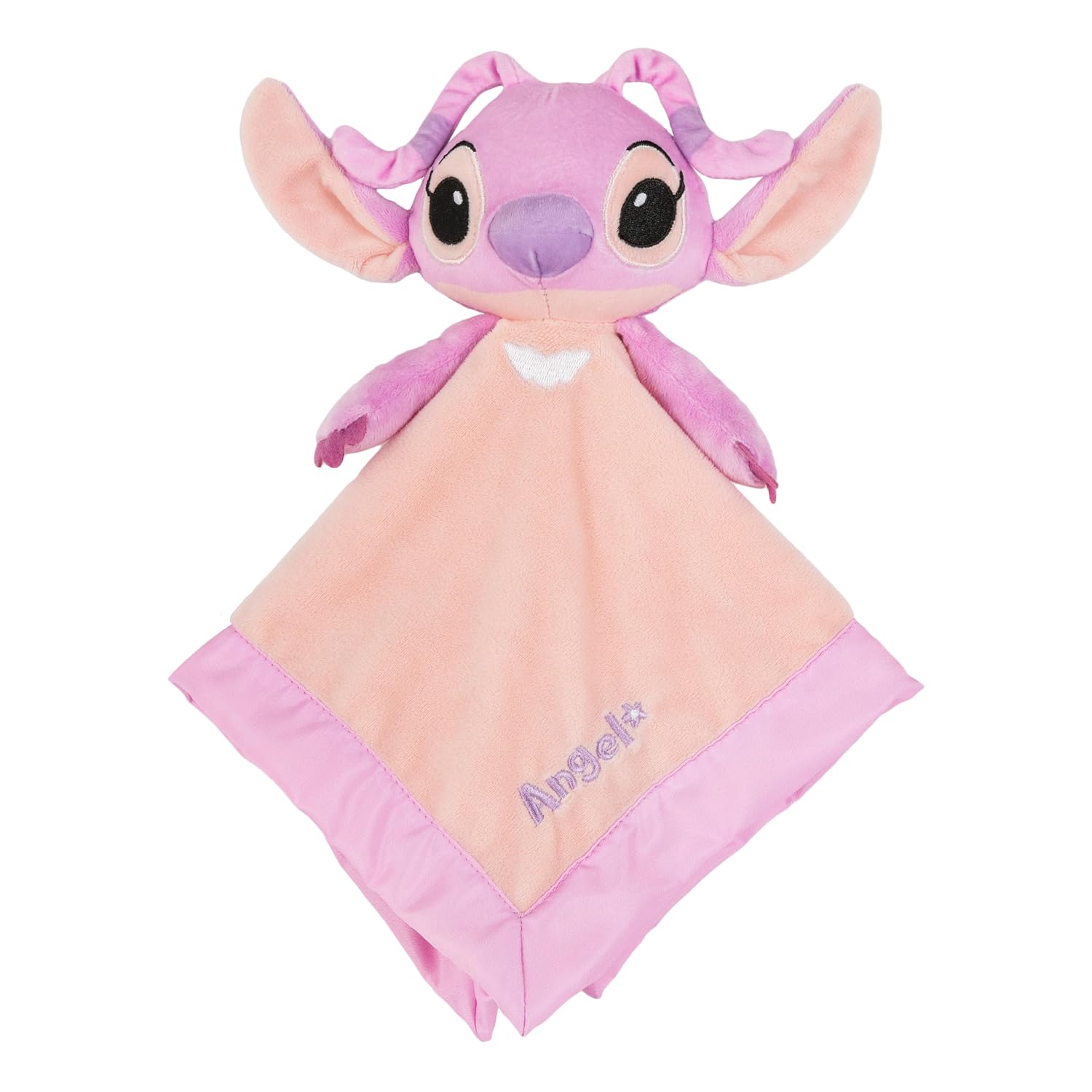 Kids Preferred Disney Baby Lilo and Stitch 12 Inch Angel Plush Newborn Toddler Baby Blanket Lovey, Snuggle Toy Stuffed Animal Baby Blankets for Girls