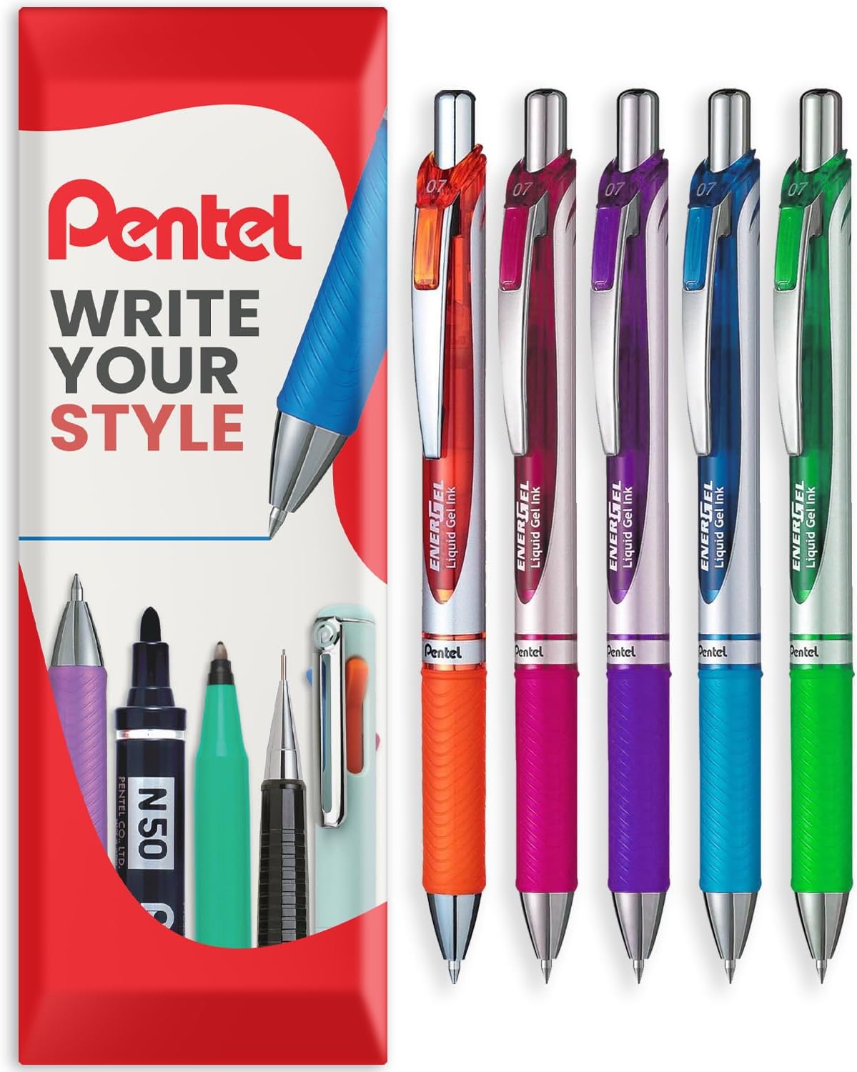 Pentel EnerGel XM BL77 - Retractable Liquid Gel Ink Pen - 0.7mm - 54% Recycled