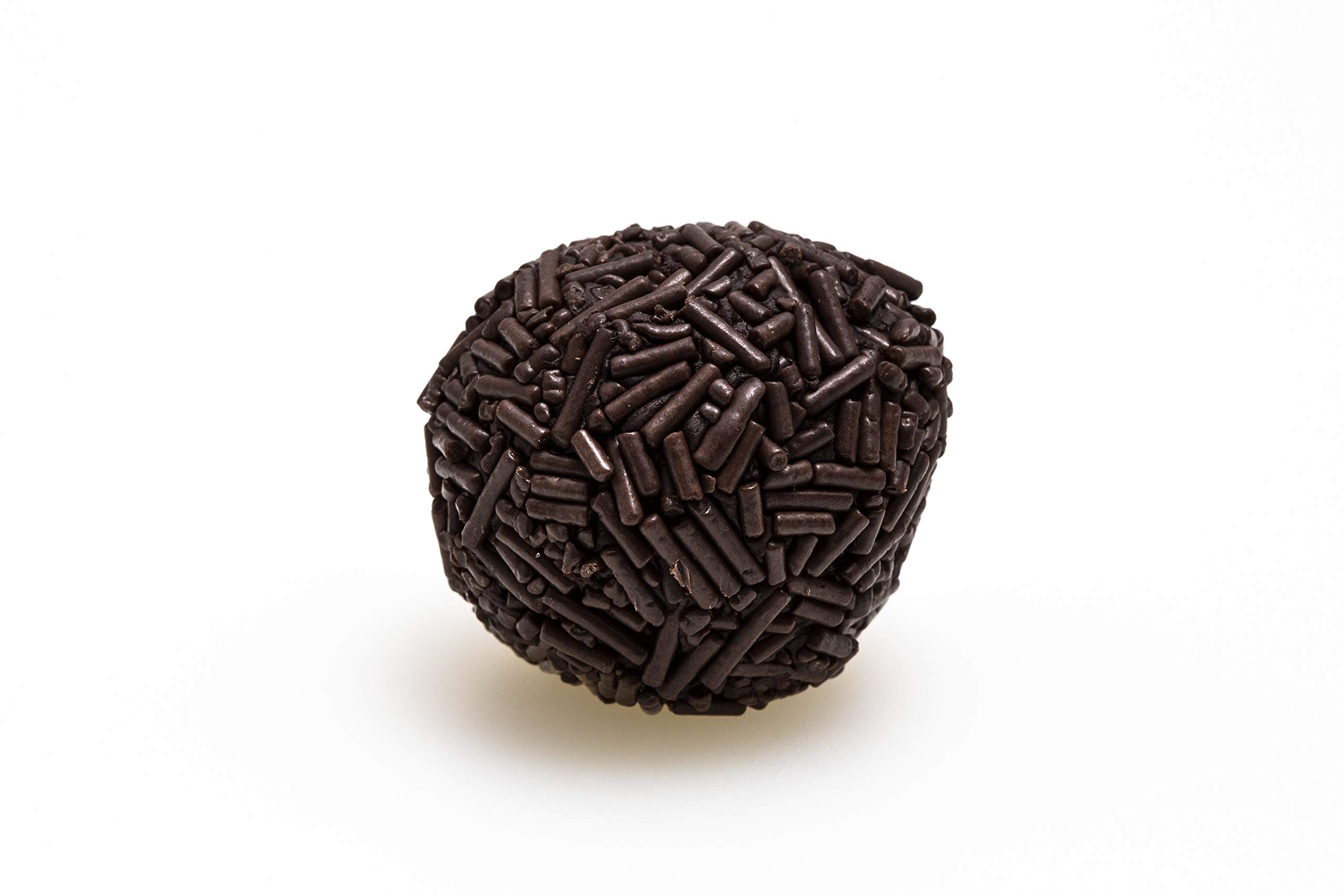 Trufas de Chocolate Negro Artesanas. Mazapanes Barroso. Bolitas de Cacao de Ceilán Recubiertas de Virutas de Chocolate. 35 Unidades. Estuches de 650 gramos.