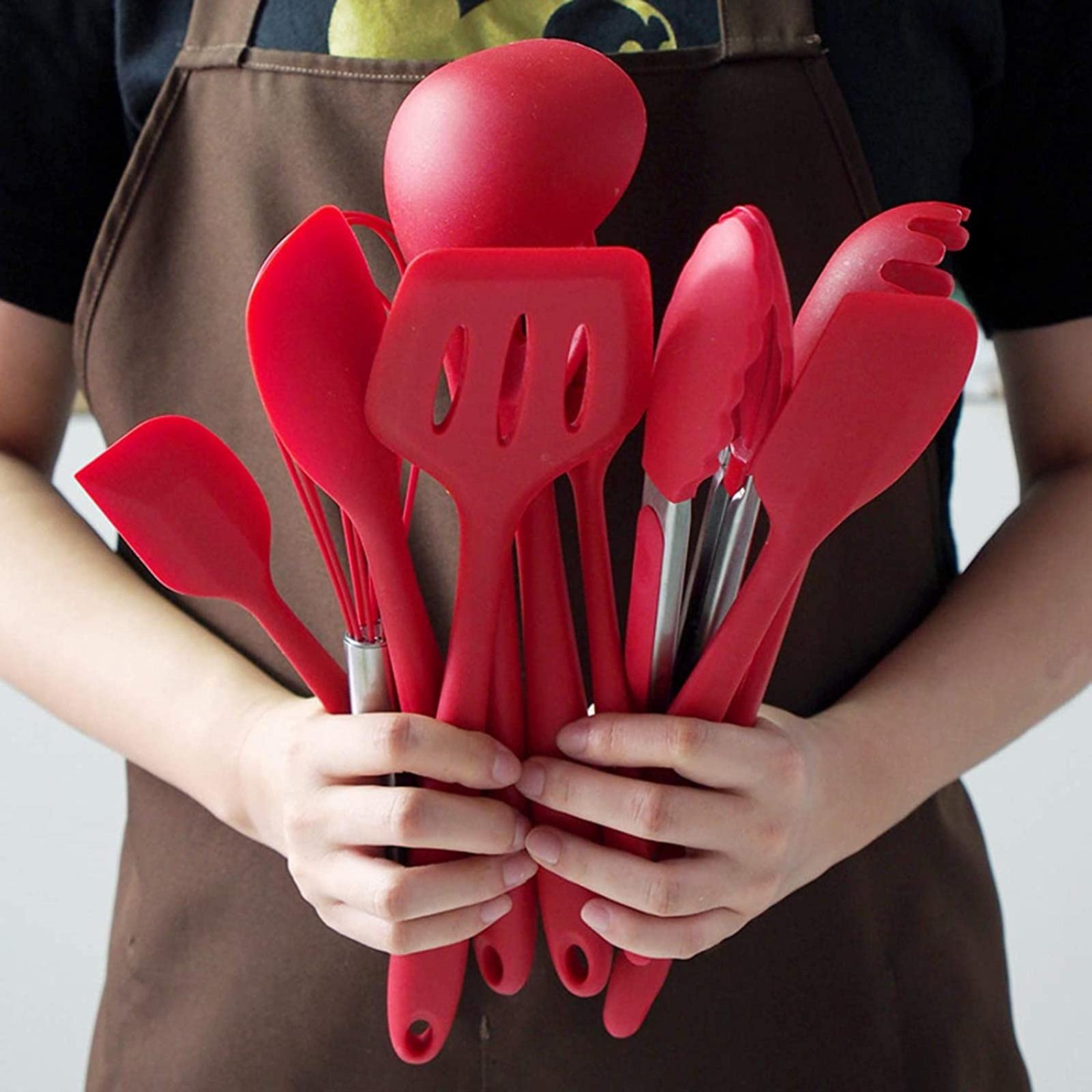 Langlebiges Küchenutensilien-Set - Kochutensilien-Set - Silikon-Küchenutensilien - Antihaft-Kochgeschirr mit Spachtel-Set - Küchenhelfer Kitchen GAD