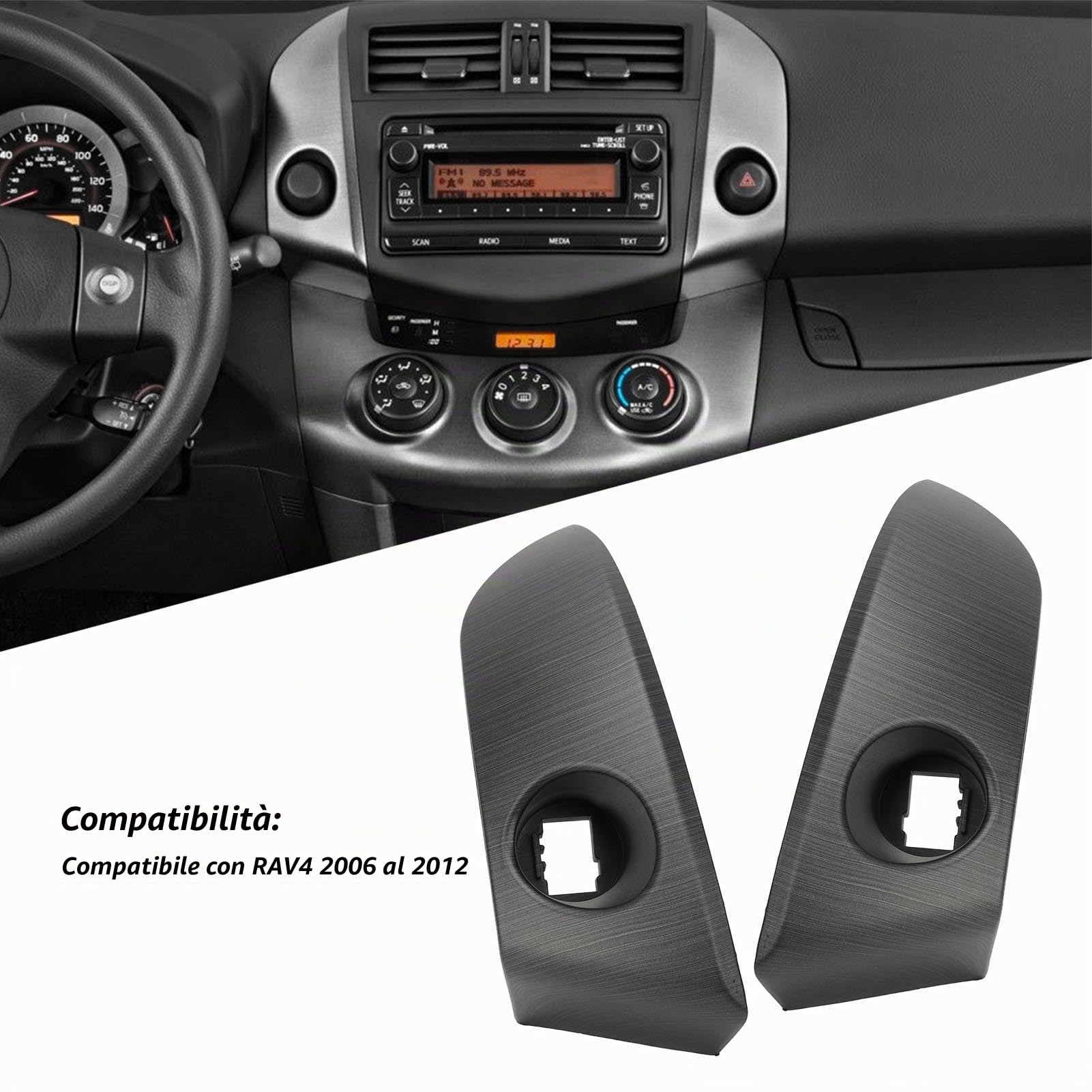 OE 5541242060B1 Quadro Strumenti per Accessori per Prese D'aria per Auto, Rivestimento della Cornice della Radio per Bocchetta Dell'aria Centrale, Pannello Quadro Strumenti