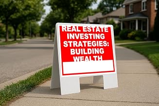 Real Estate Investing Strategies Building Wealth Write On Me Red Folding Coroplast A-Frame with Double-Sided 23in x23in