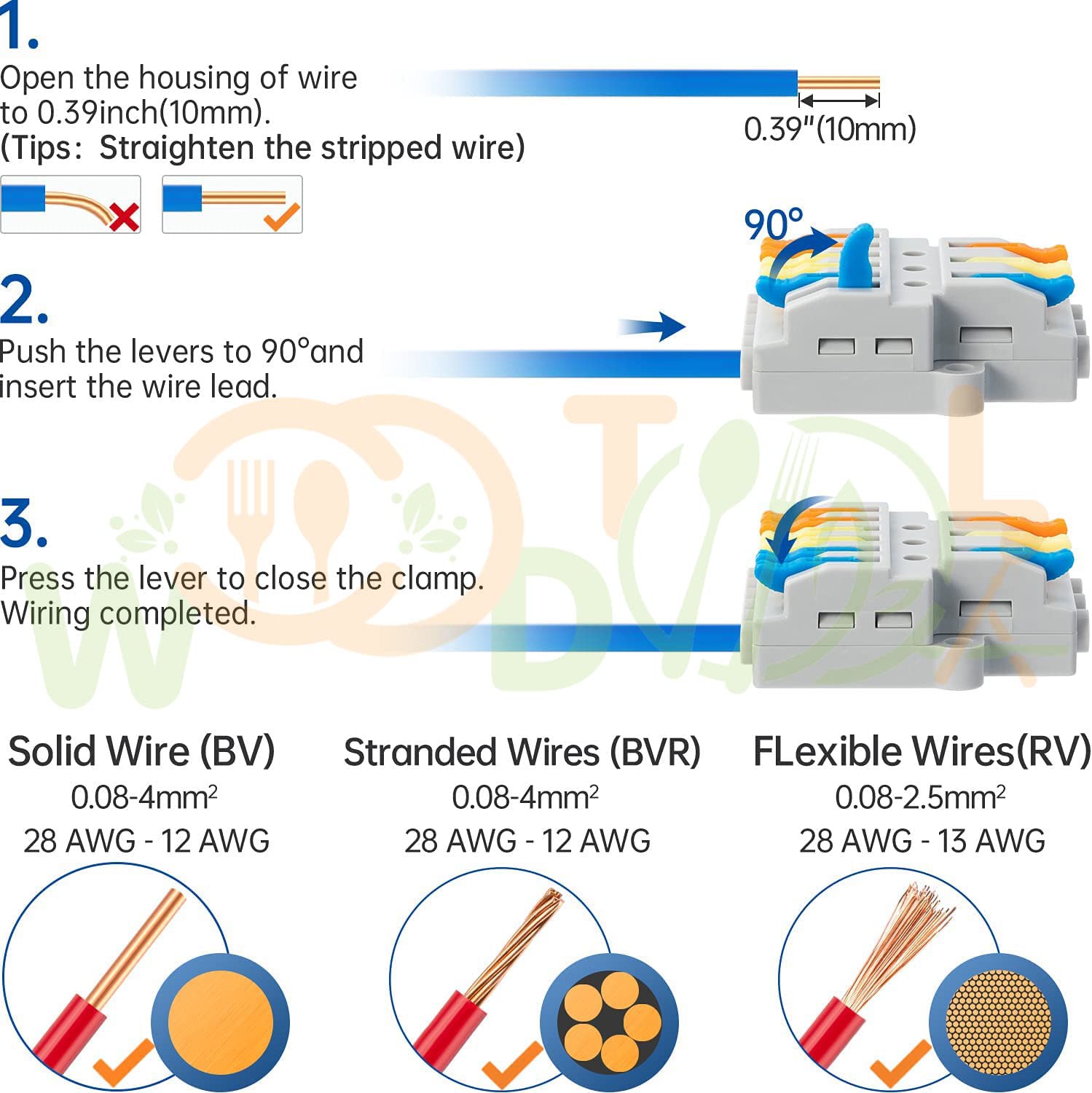 3 to 6 Inline Wire Nut Connector - Cable Connector - Mini Wire Connectors - Electrical Reusable Connectores (2pcs, 3 to 6 Inline, Multi) — Amazon image 8