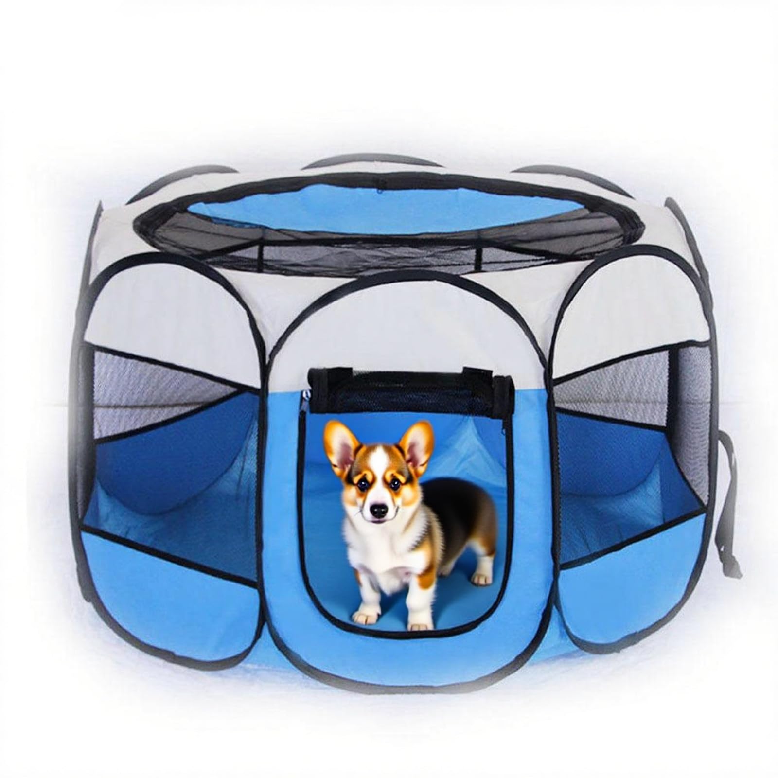 Recinto per cuccioli 74x74x43 cm – Recinto pieghevole per cani e gatti – Recinto per conigli e per porcellini d'India – Recinto sicuro per piccoli animali per interni ed esterni