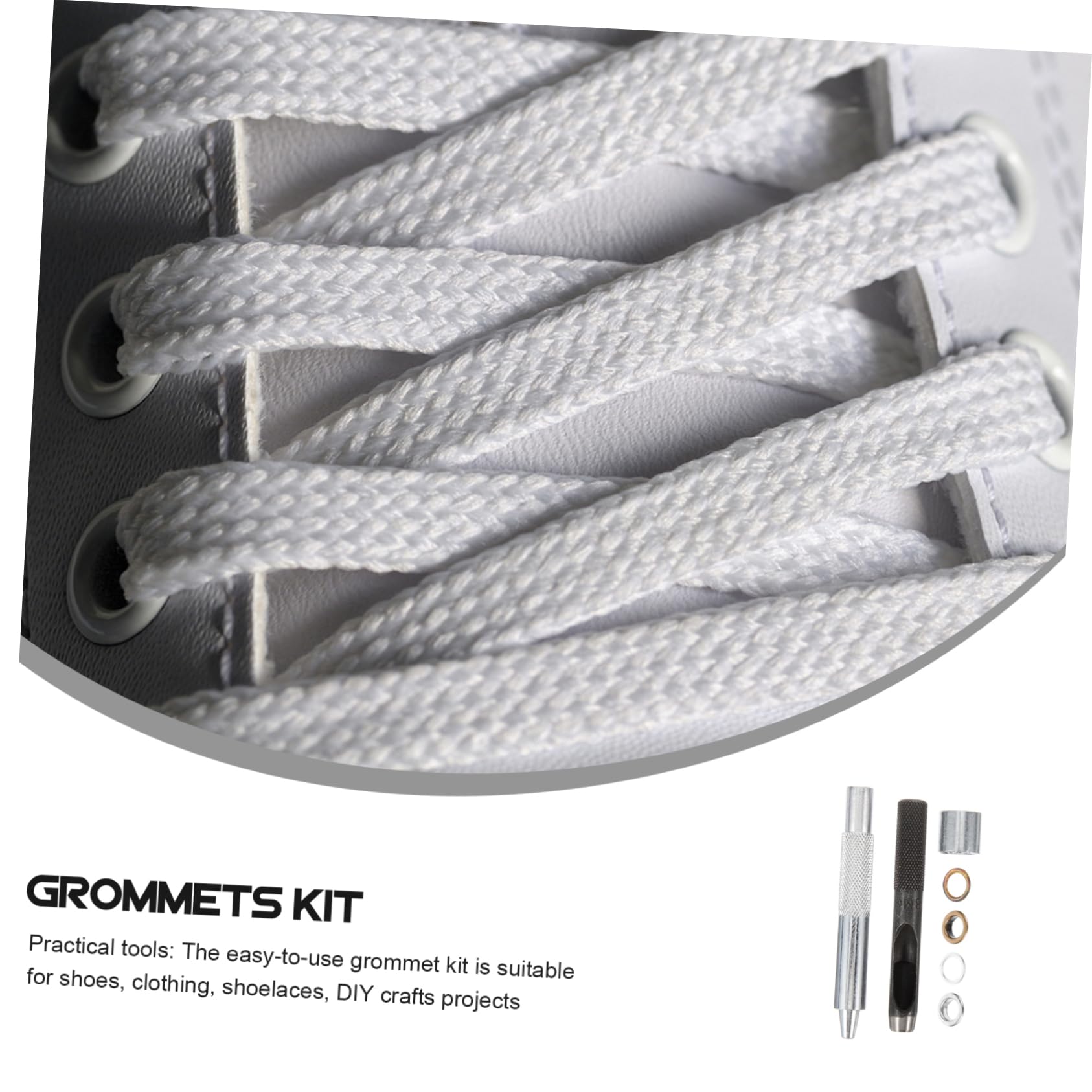 EXCEART 200pezzi Kit Di Occhielli Metallici Strumenti Per Fai Te Per Scarpe Abbigliamento e Progetti Creativi