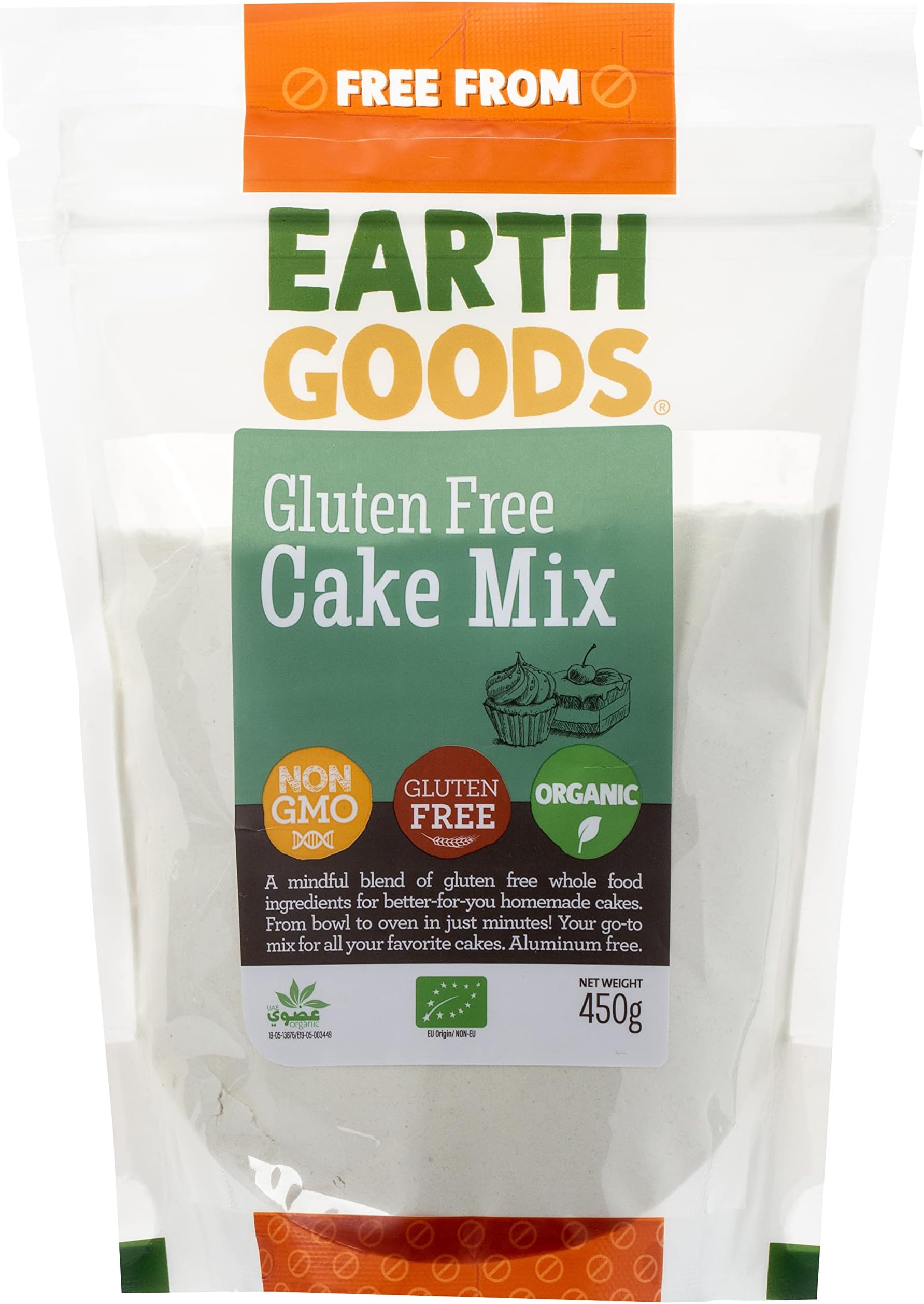 Earth Goods Organic Cake Mix Gf 450g
