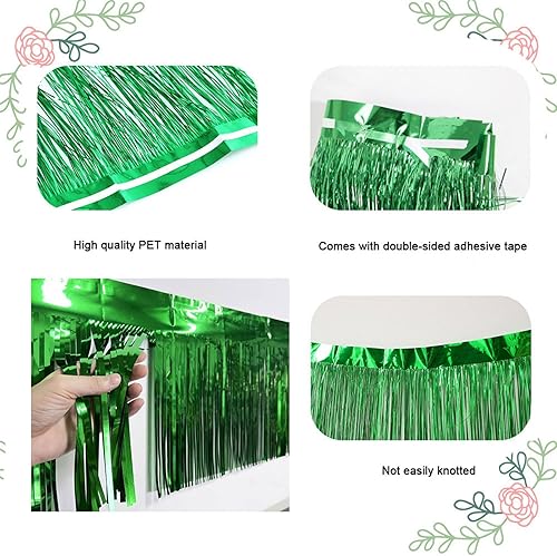 Miniatura 7 de 6 Packs 10 Feet Foil Fringe Garland Metallic Foil Tinsel Fringe Garland Wall Hanging Fringe Banner for Parade Floats, Wedding, Christmas，Birthday