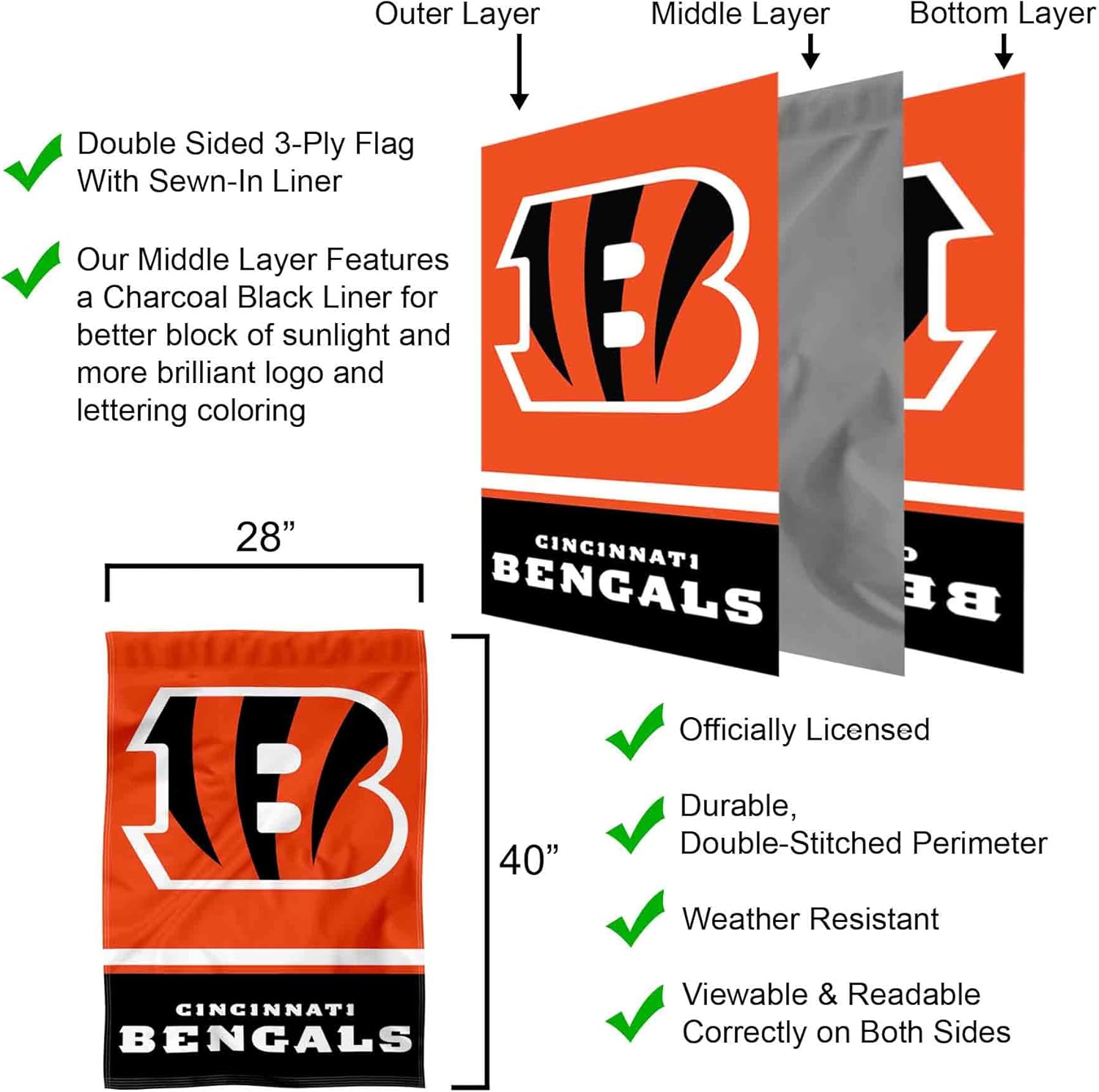 Cincinnati Bengals Two Sided House Flag