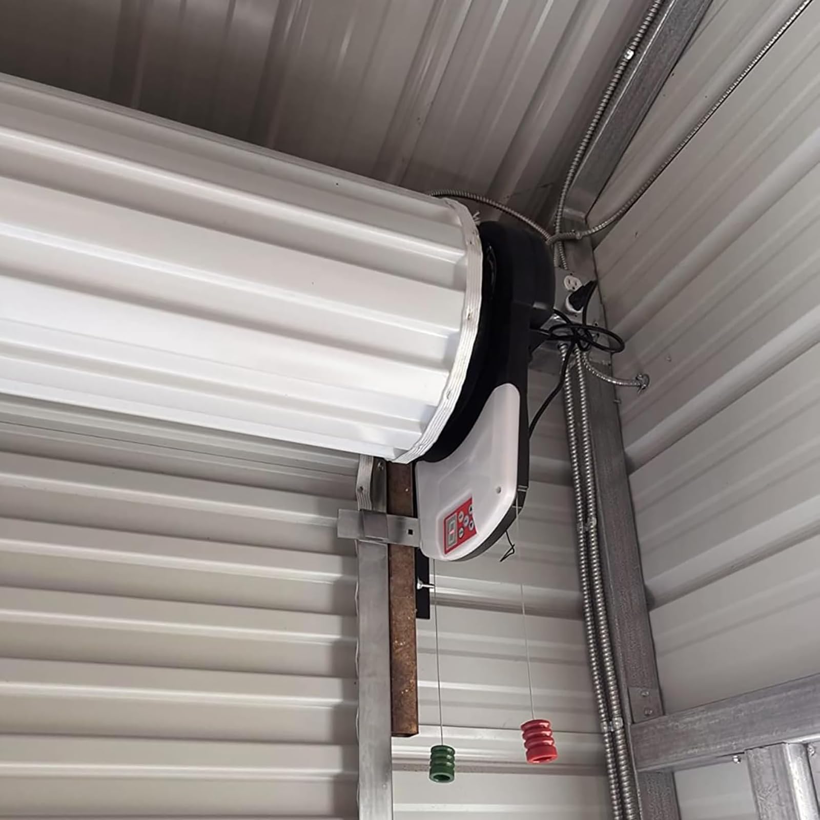 Abridor eléctrico de puerta de garaje con control remoto, motor de alta potencia para puertas enrollables automáticas en entornos comerciales y residenciales