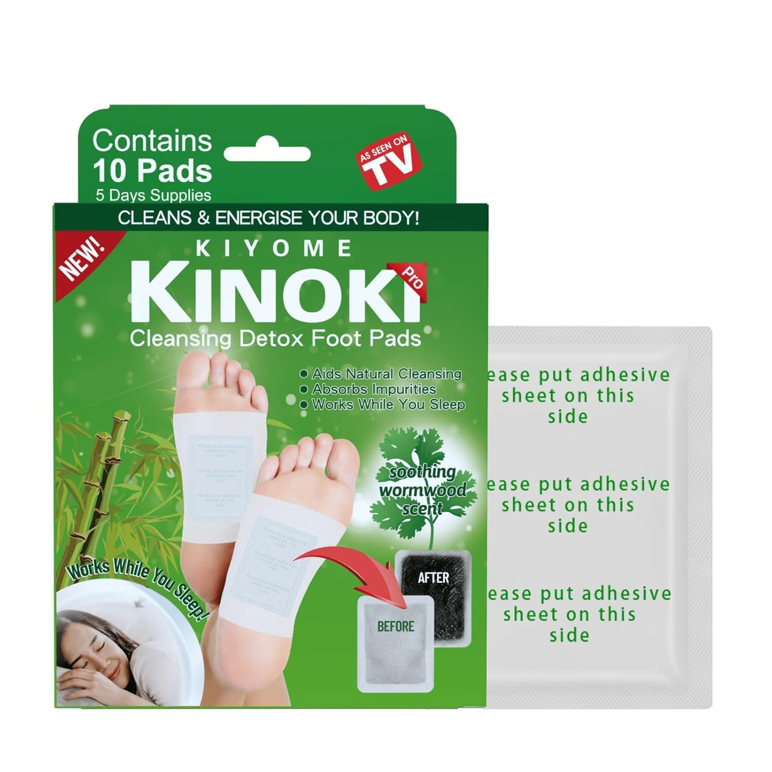 ELUYANI Detox Foot Patches for Cleansing Toxin Remover for Men & Women Circulation Foot Pad for Detox & Relaxation- Pain Relief, Stress Relief Sleep Patch (Wormwood 10 Pads) 3